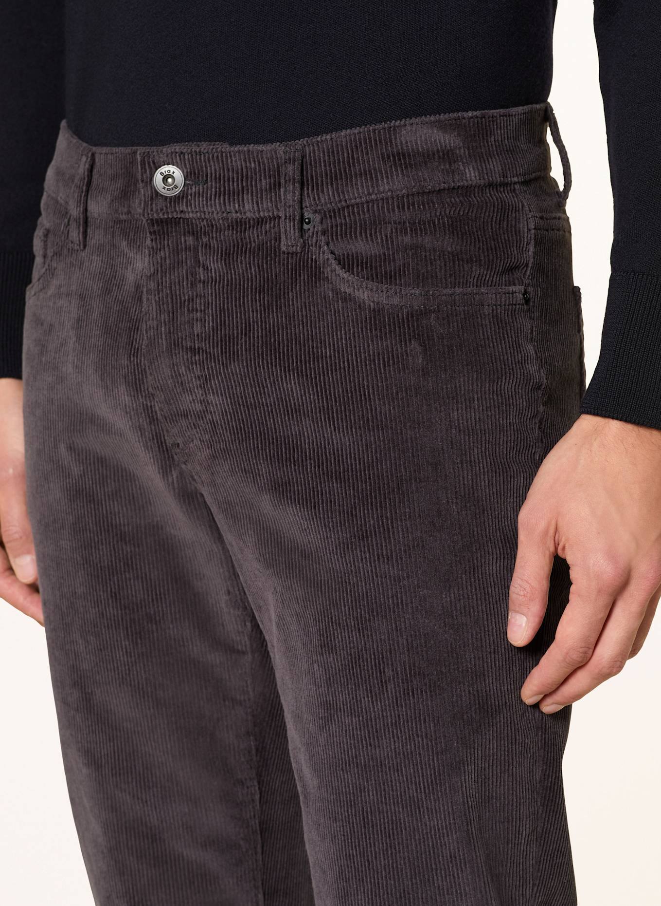BRAX Cordhose CADIZ Straight Fit: DUNKELGRAU