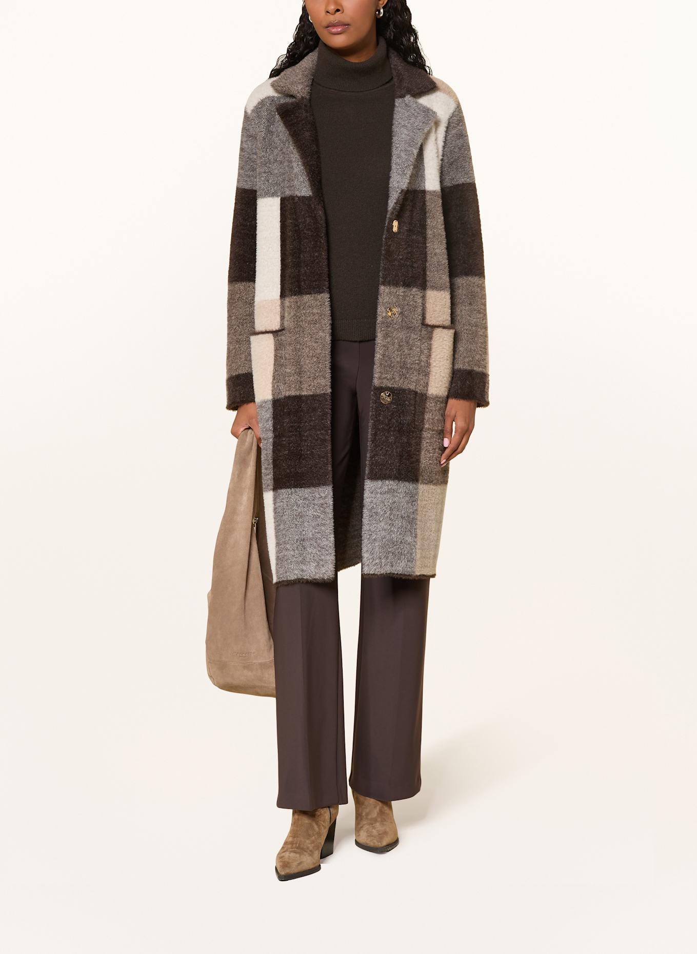 Joseph Ribkoff Wide leg trousers: DARK BROWN