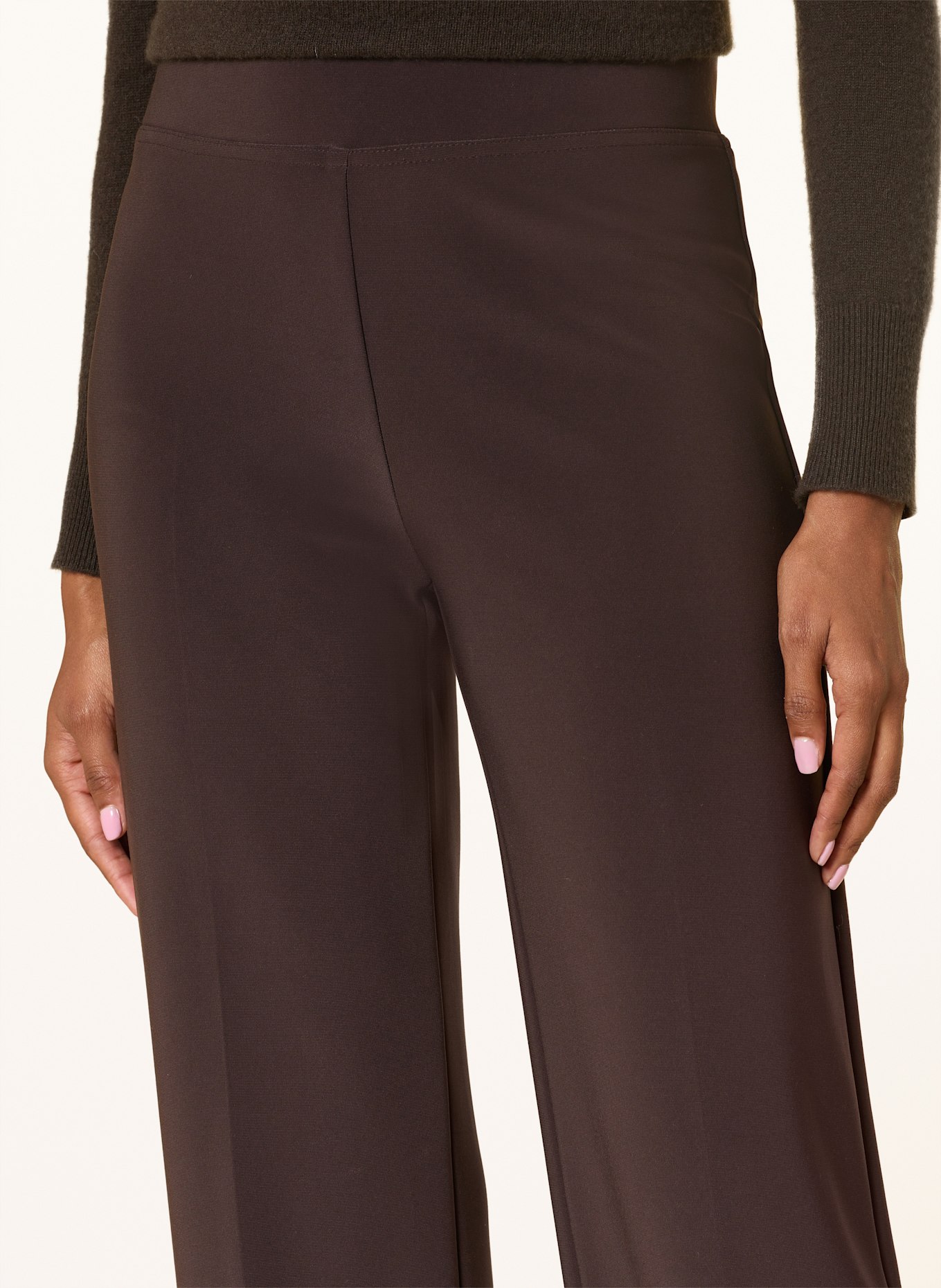 Joseph Ribkoff Wide leg trousers: DARK BROWN
