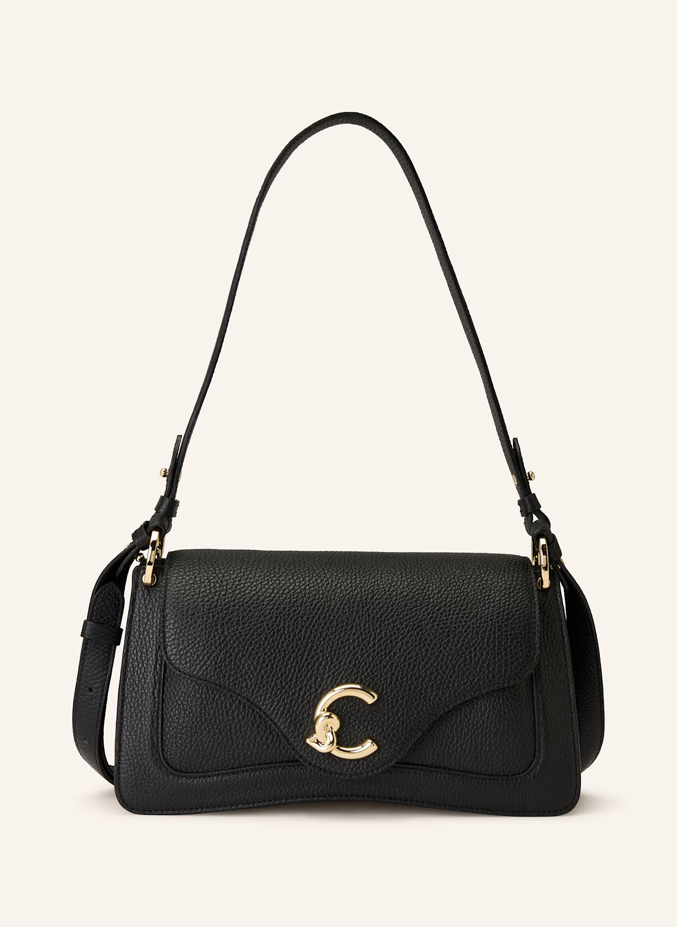 COCCINELLE Schultertasche: SCHWARZ