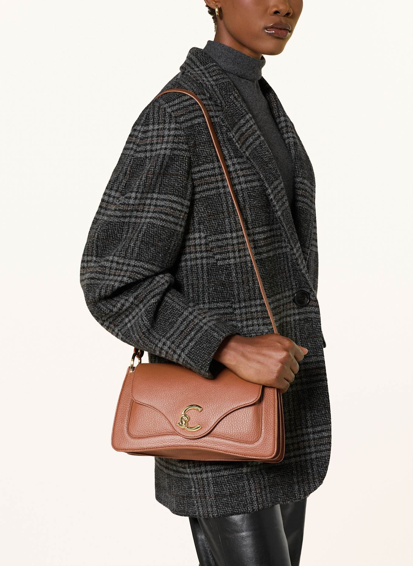 COCCINELLE Schultertasche: COGNAC