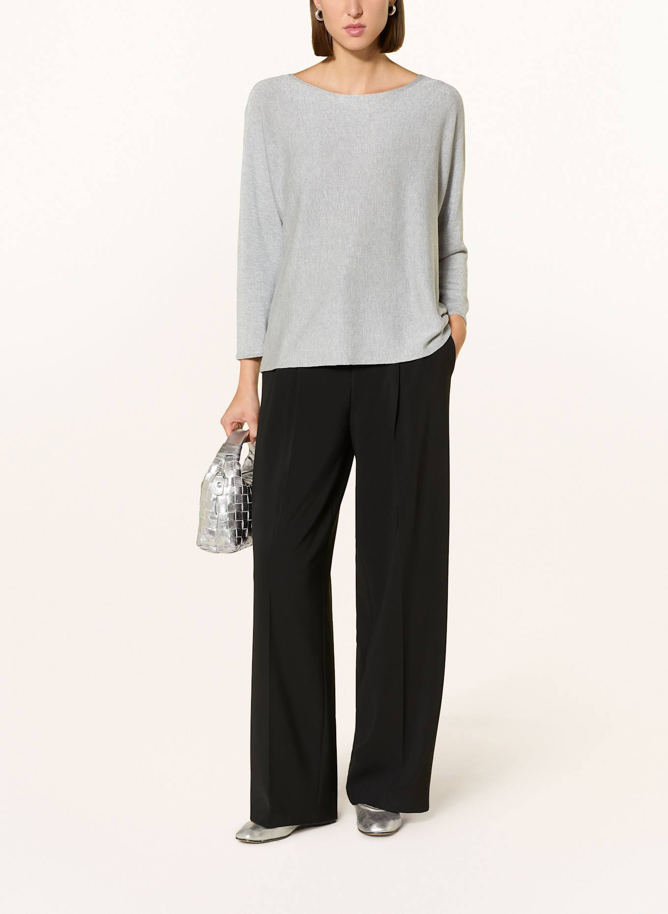 s.Oliver BLACK LABEL Pullover mit Glitzergarn: SILBER