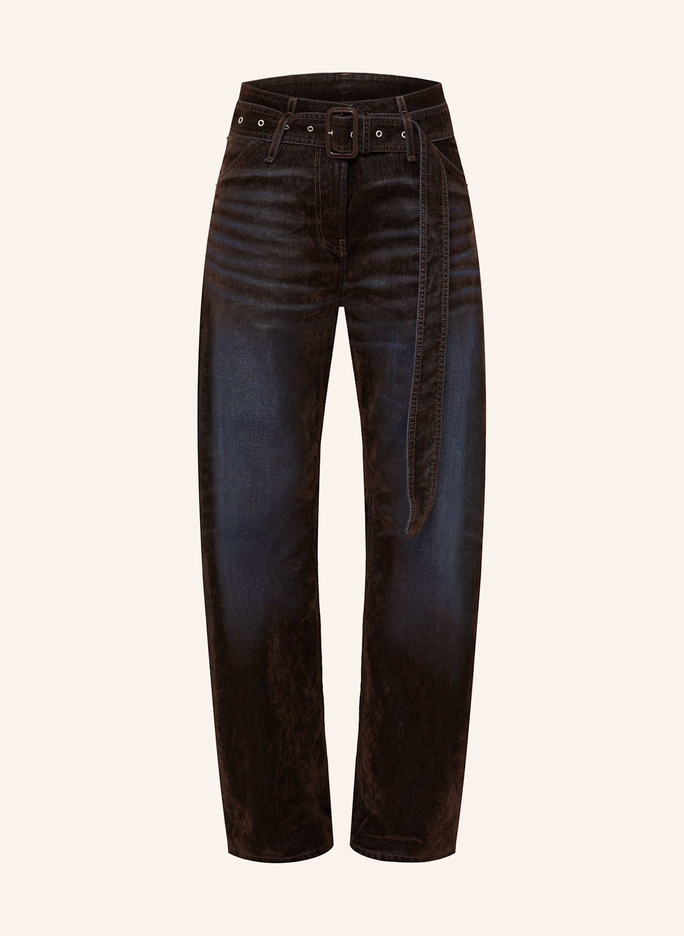 Acne Studios Barrel Jeans: DUNKELBLAU / DUNKELBRAUN