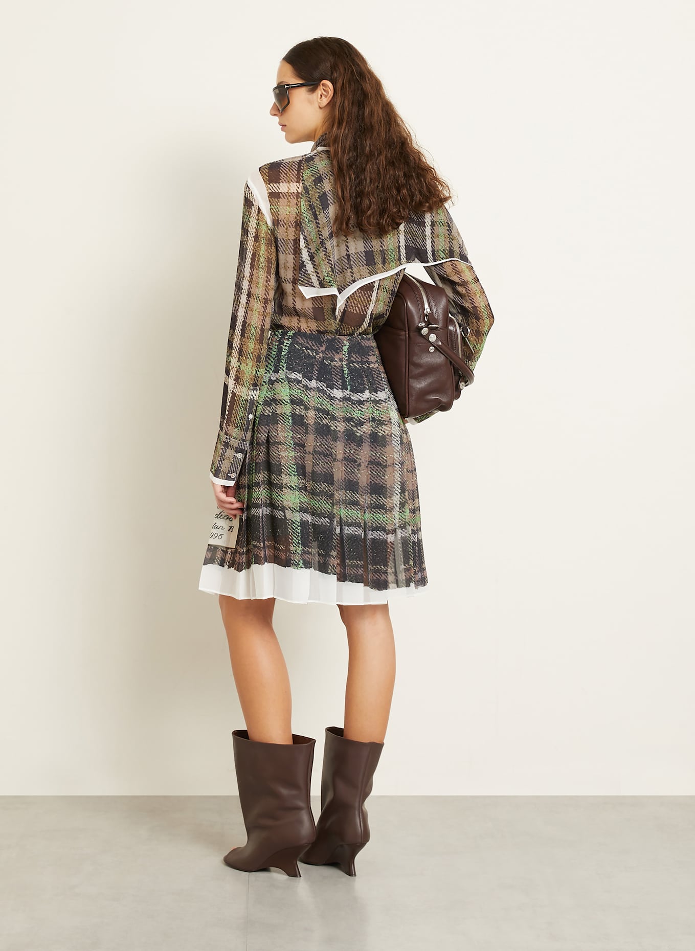 Acne Studios Faltenrock: HELLGRÜN / BRAUN / SCHWARZ