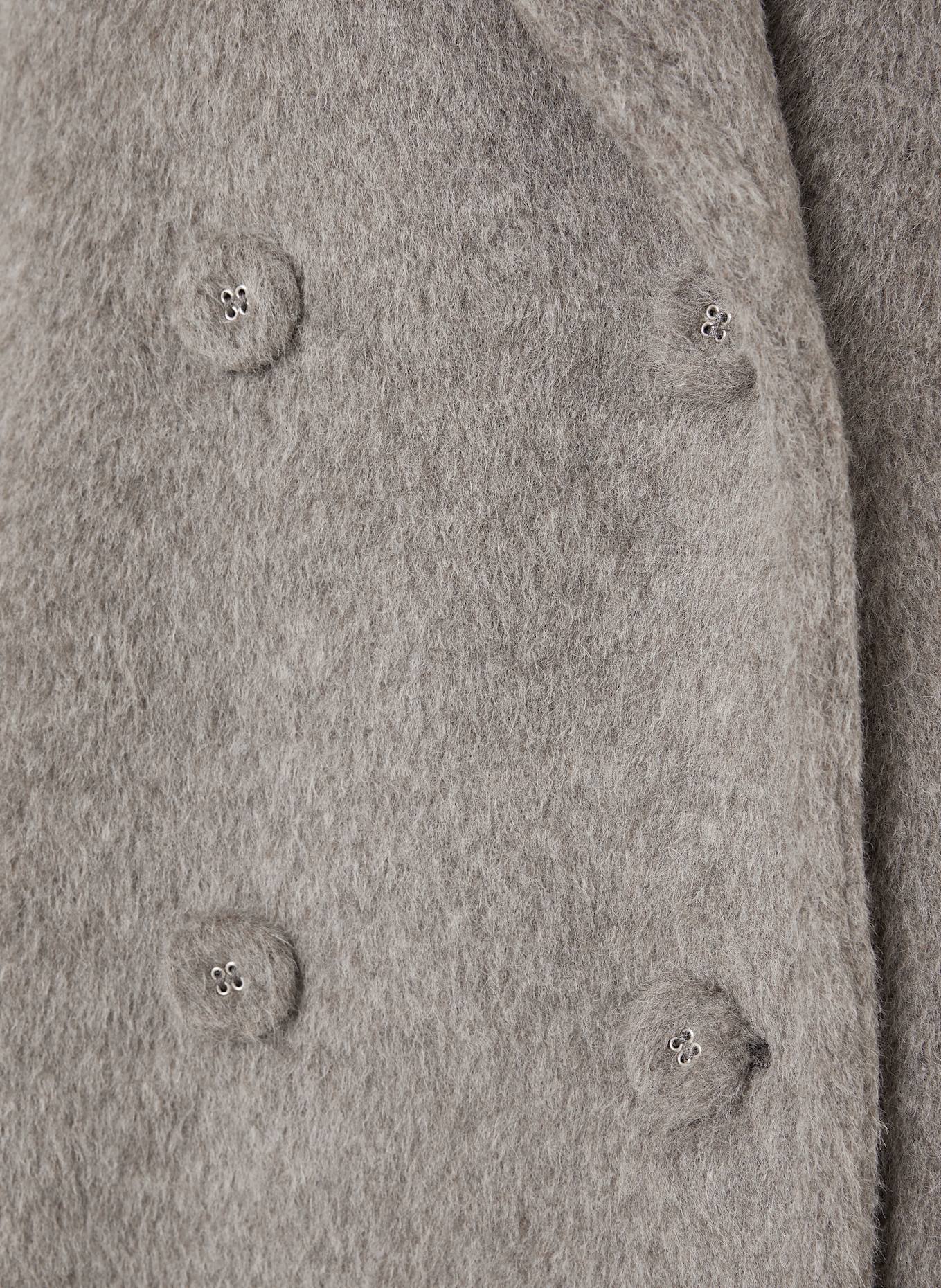 Acne Studios Płaszcz bosmański z dodatkiem alpaki: SZAROBRĄZOWY