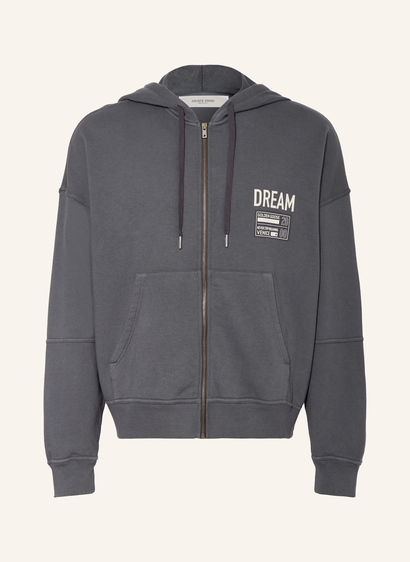 GOLDEN GOOSE Sweatjacke JOURNEY: DUNKELGRAU