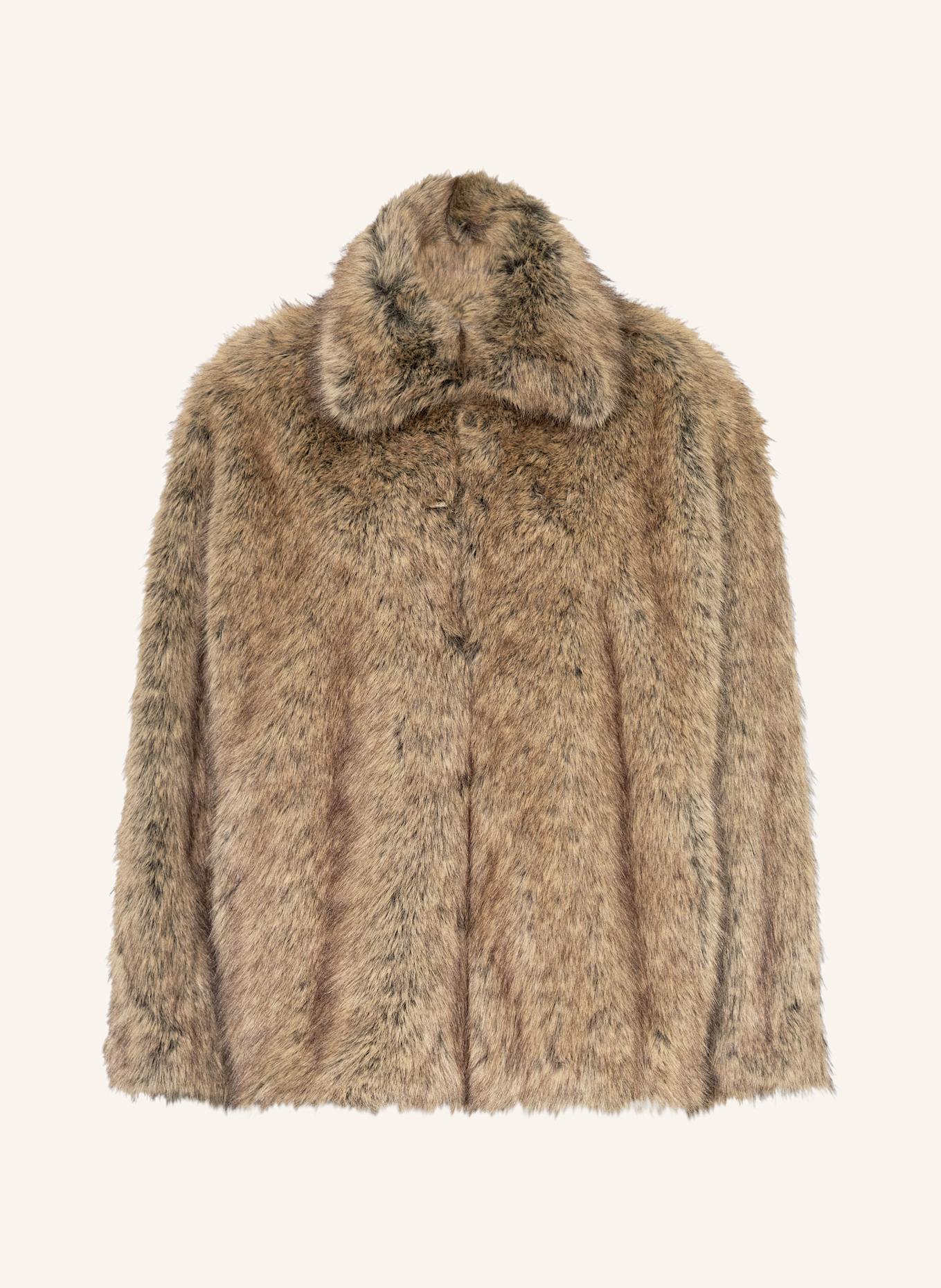LIU JO Kunstpelz-Mantel: HELLBRAUN