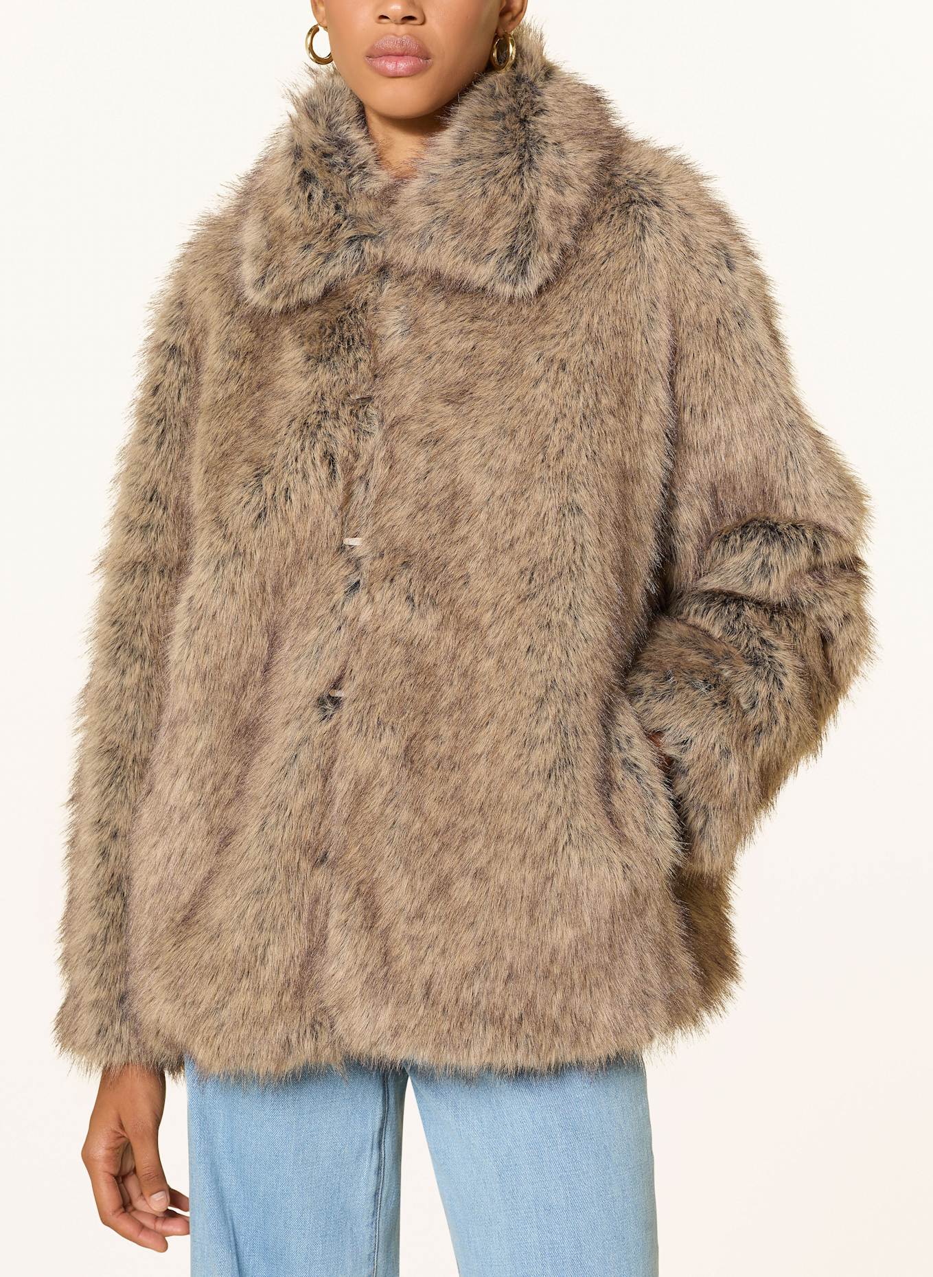 LIU JO Kunstpelz-Mantel: HELLBRAUN