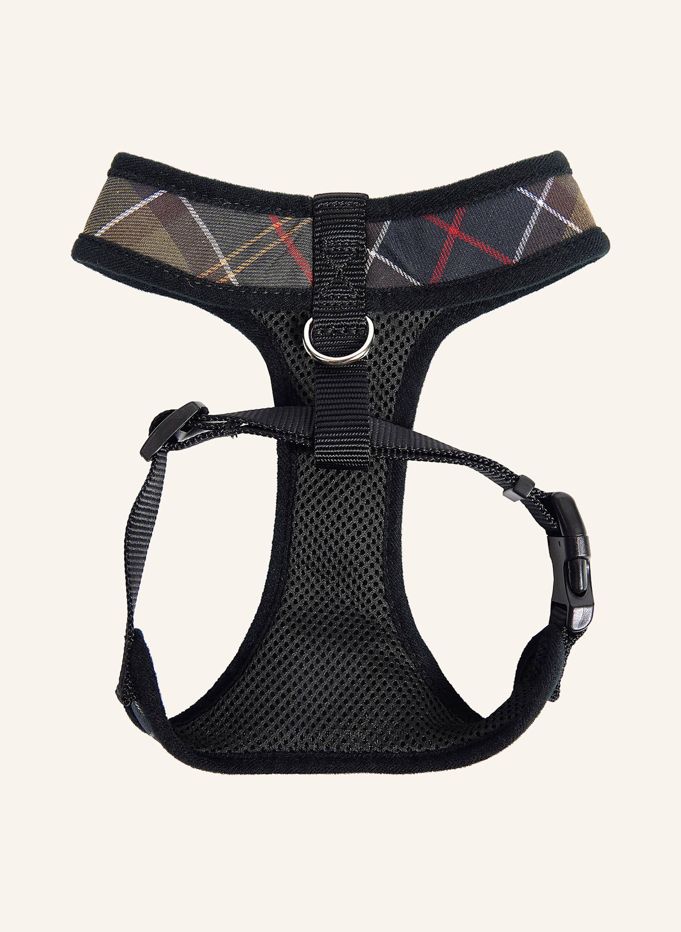 Barbour Hundegeschirr CLASSIC L: SCHWARZ/ DUNKELGRAU/ GELB