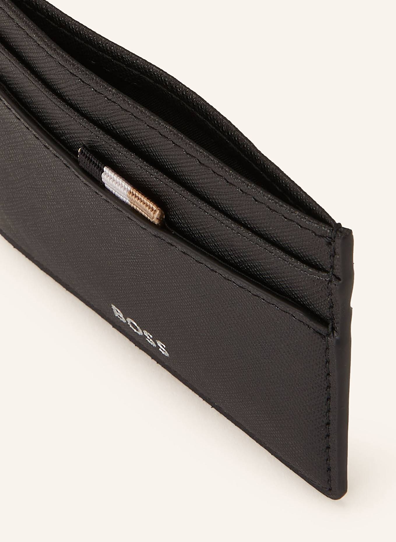 BOSS Saffiano-Kartenetui ZAIR: SCHWARZ