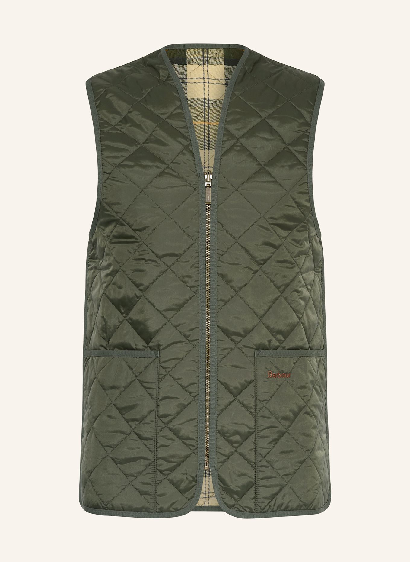 Barbour quilted vest: DARK GREEN