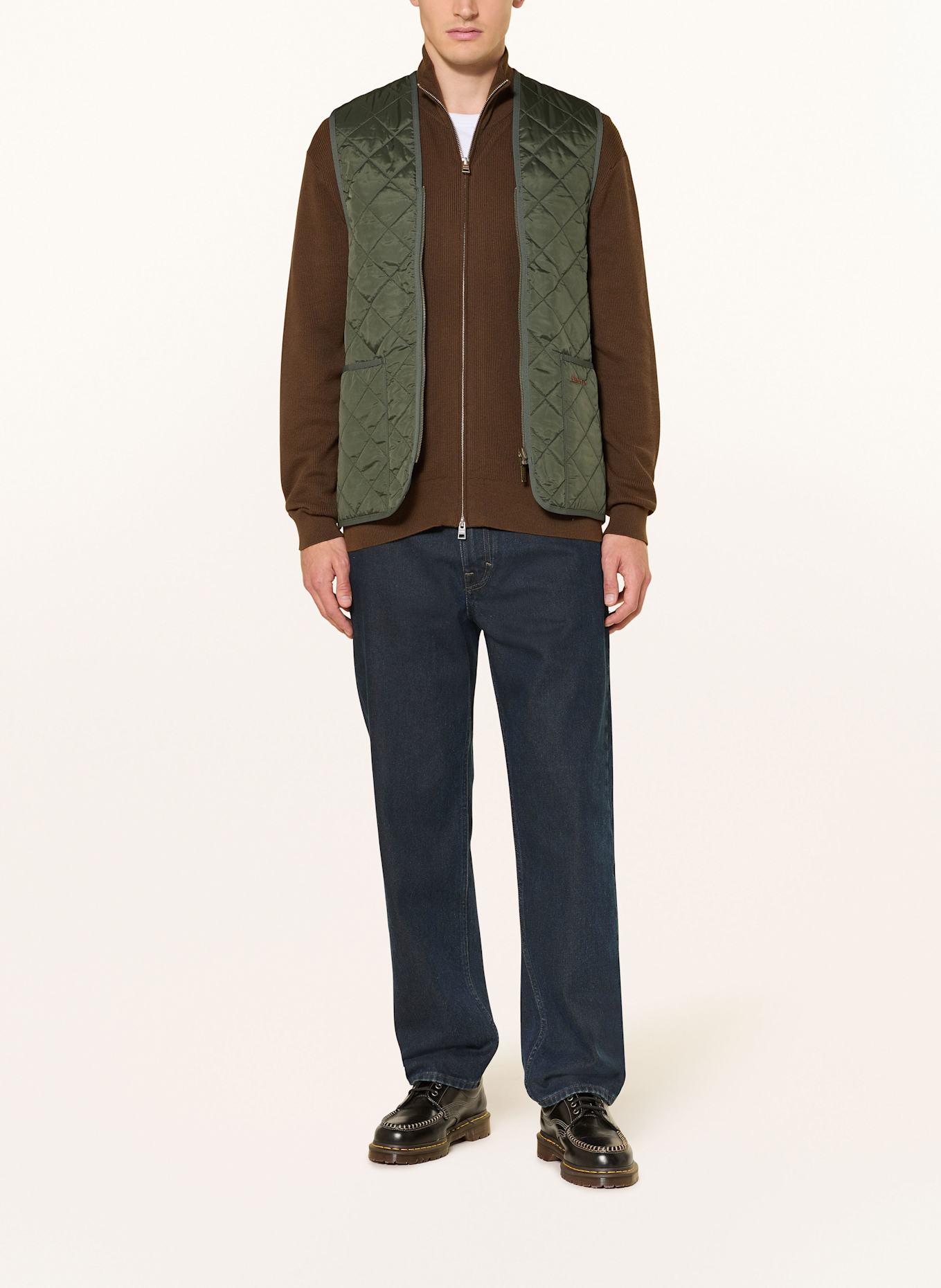 Barbour quilted vest: DARK GREEN