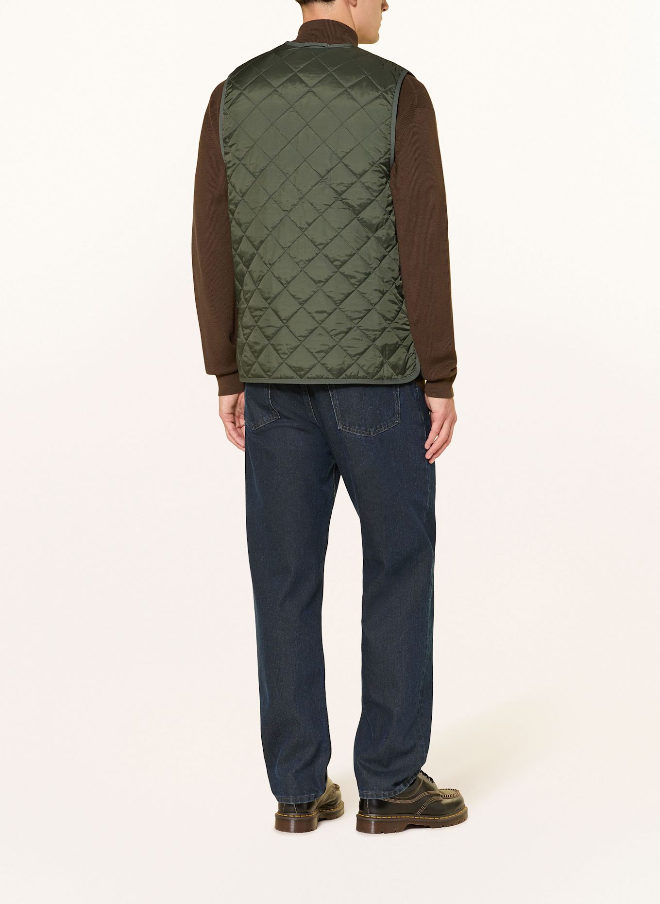 Barbour quilted vest: DARK GREEN