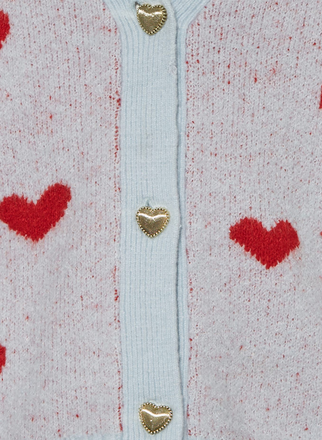 VINGINO Strickjacke MANON: HELLBLAU / ROT