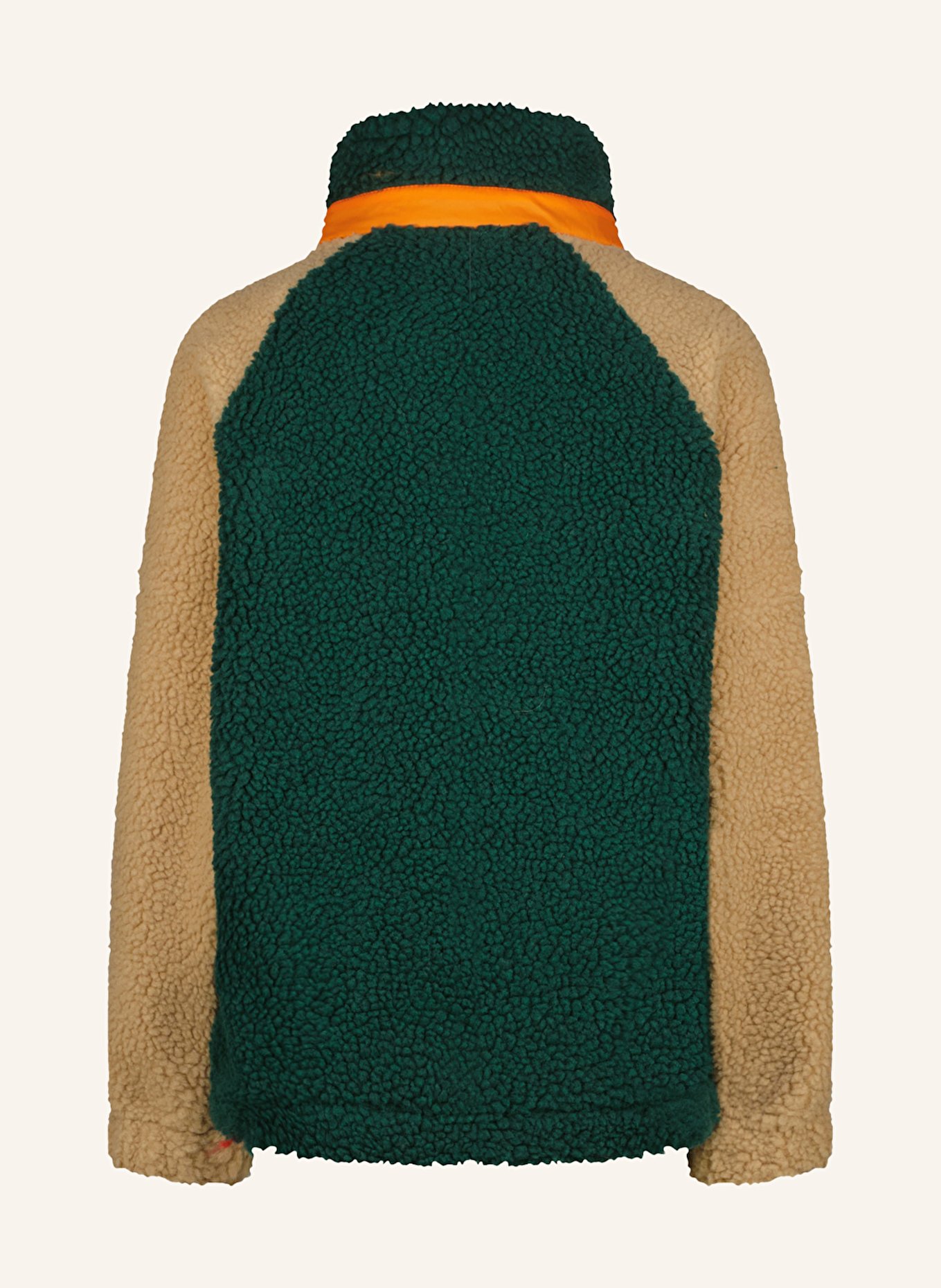 VINGINO Teddyfell-Jacke TONY: GRÜN / CAMEL / ORANGE