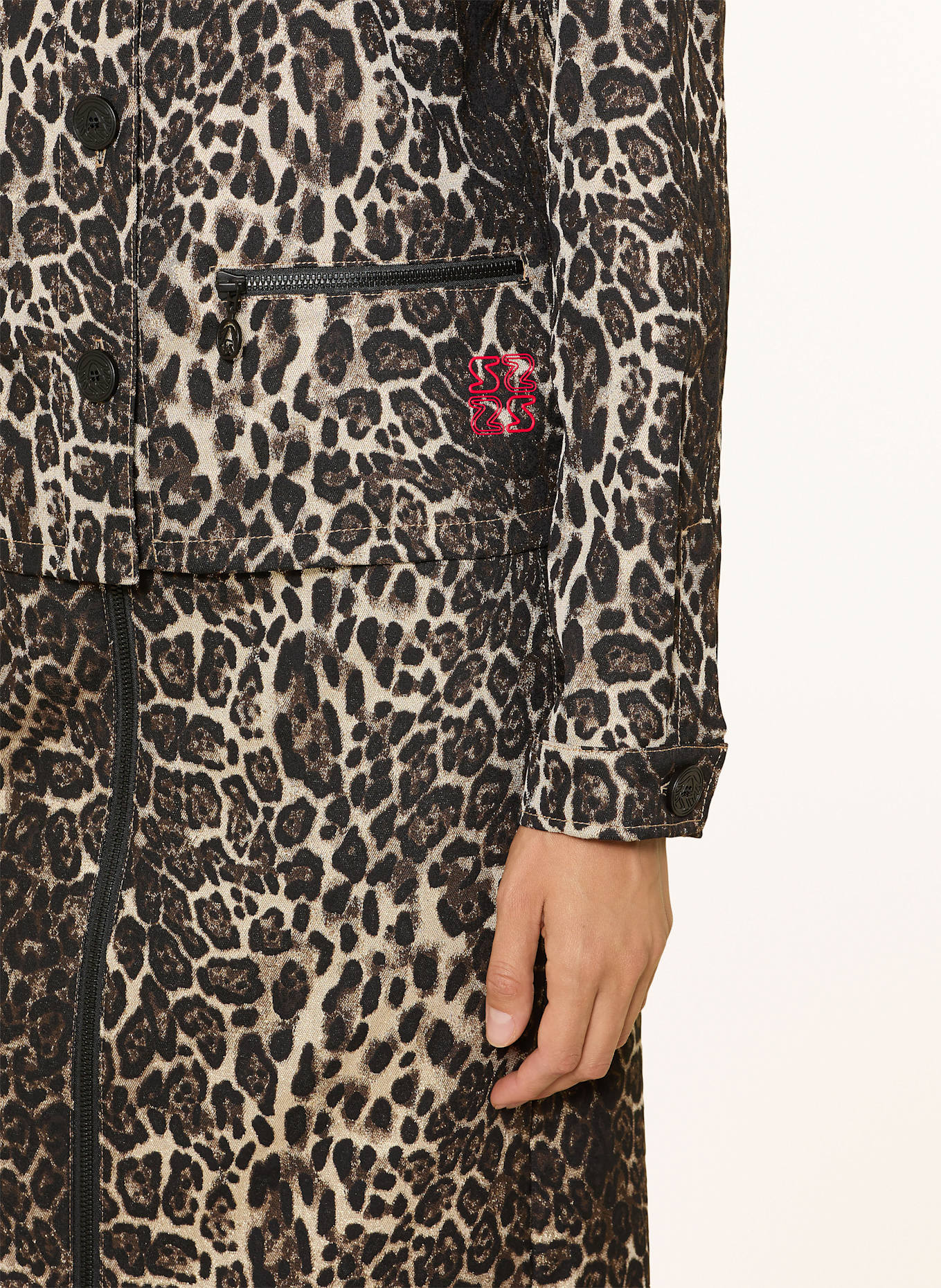 SPORTALM Kastenjacke mit Glitzergarn: BRAUN / HELLBRAUN / SCHWARZ