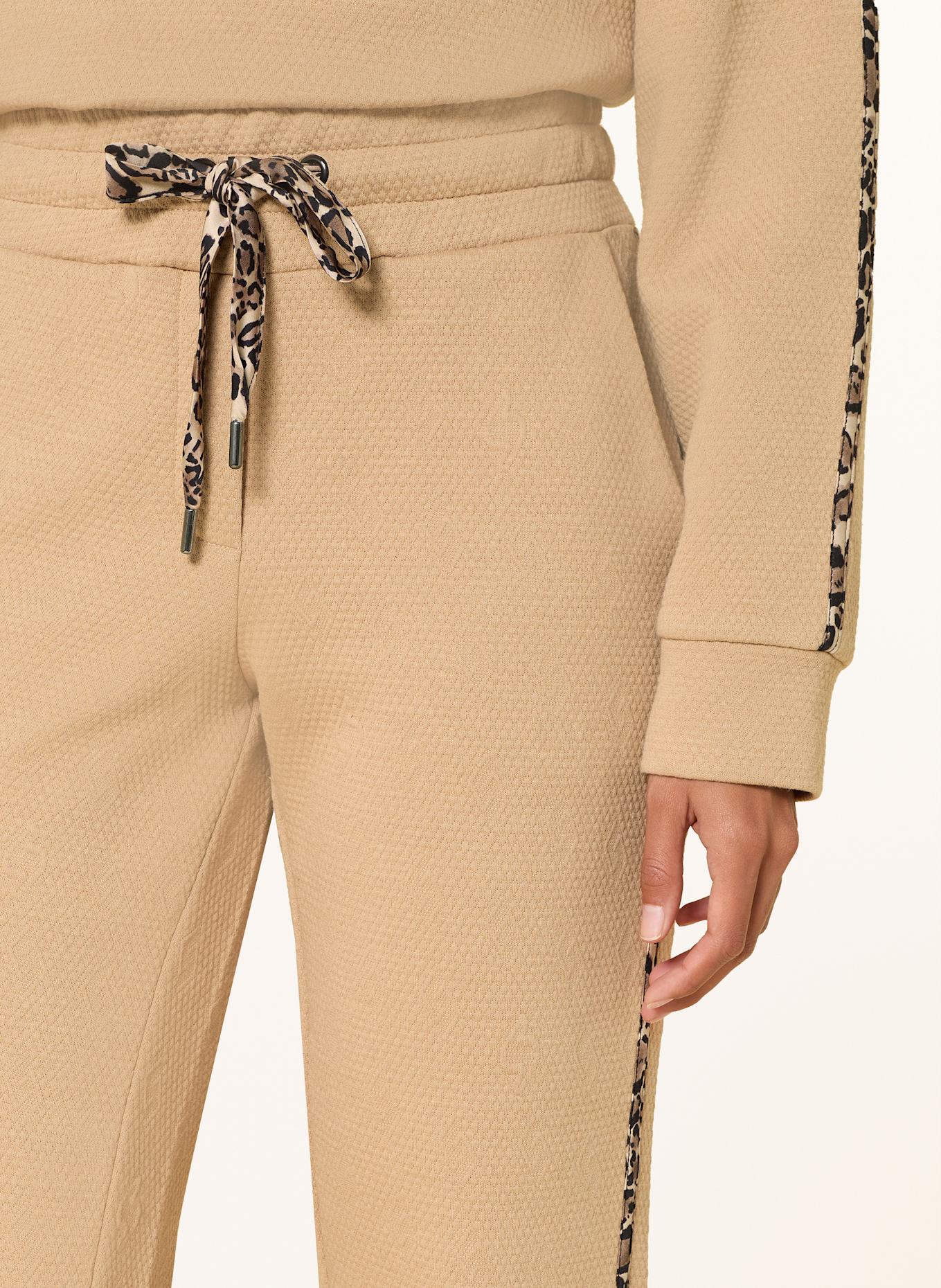 SPORTALM Sweatpants mit Galonstreifen: BEIGE