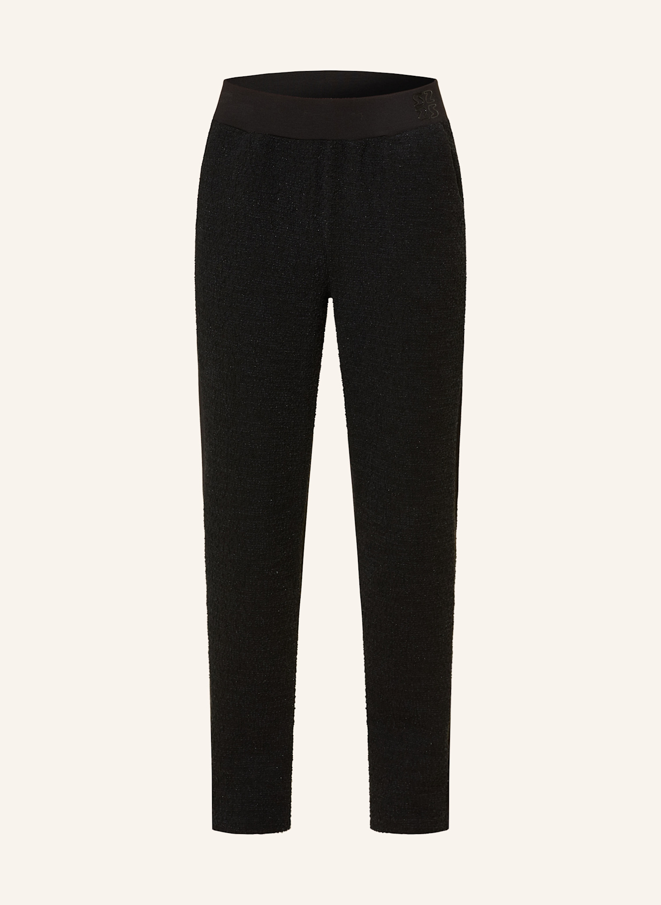 SPORTALM Hose im Materialmix mit Glitzergarn: SCHWARZ