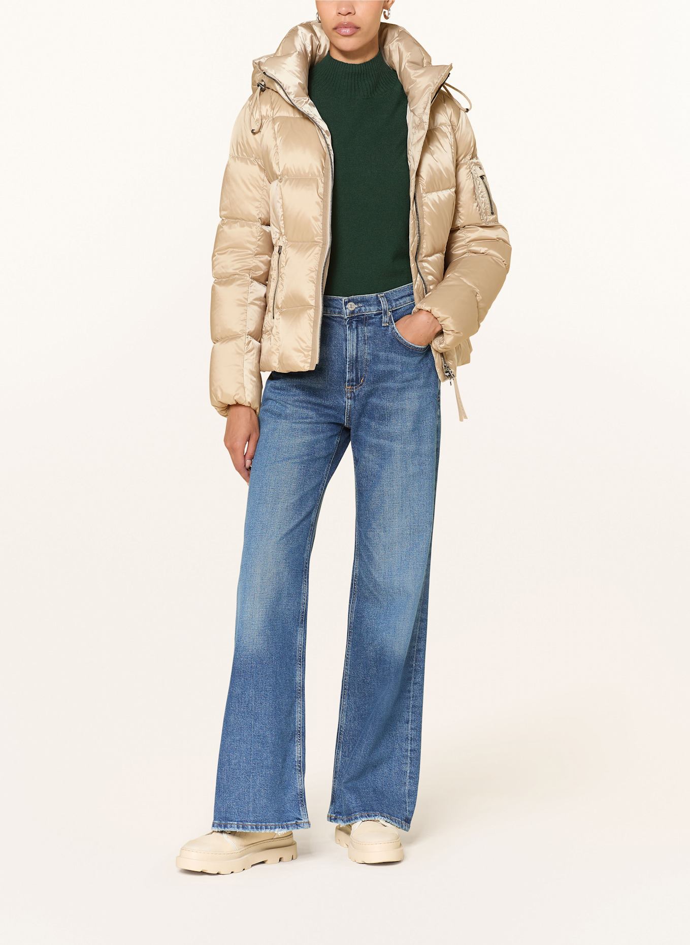 BOGNER Daunenjacke FELINE-D1 abnehmbarer Kapuze: BEIGE