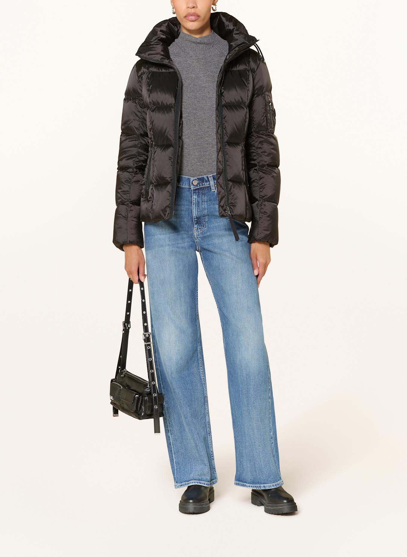 BOGNER Daunenjacke FELINE-D1 abnehmbarer Kapuze: SCHWARZ