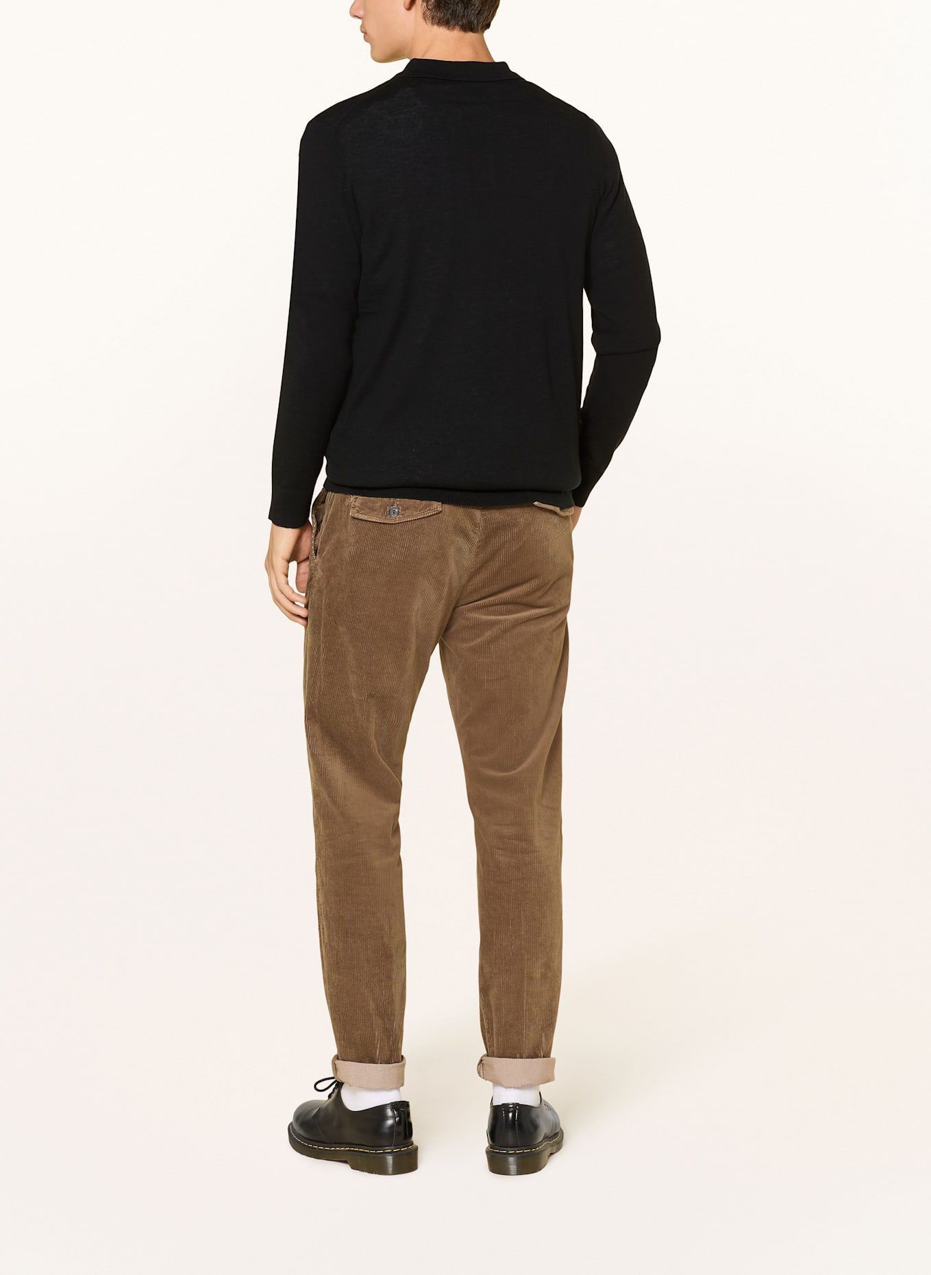 MOS MOSH Gallery Strick-Poloshirt MMGADAM: SCHWARZ