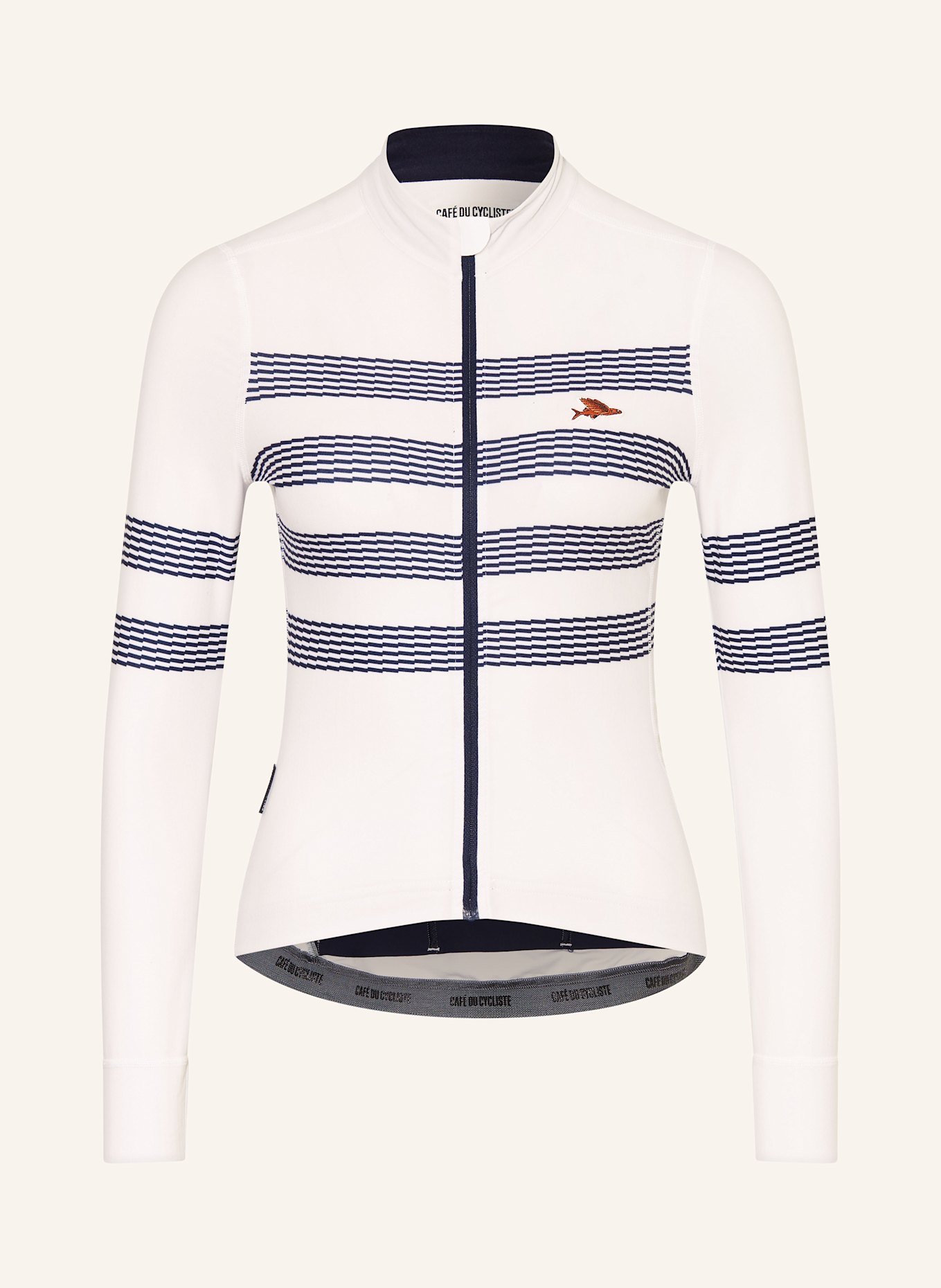 CAFÉ DU CYCLISTE Koszulka kolarska CHARLIE: BIAŁY / GRANATOWY