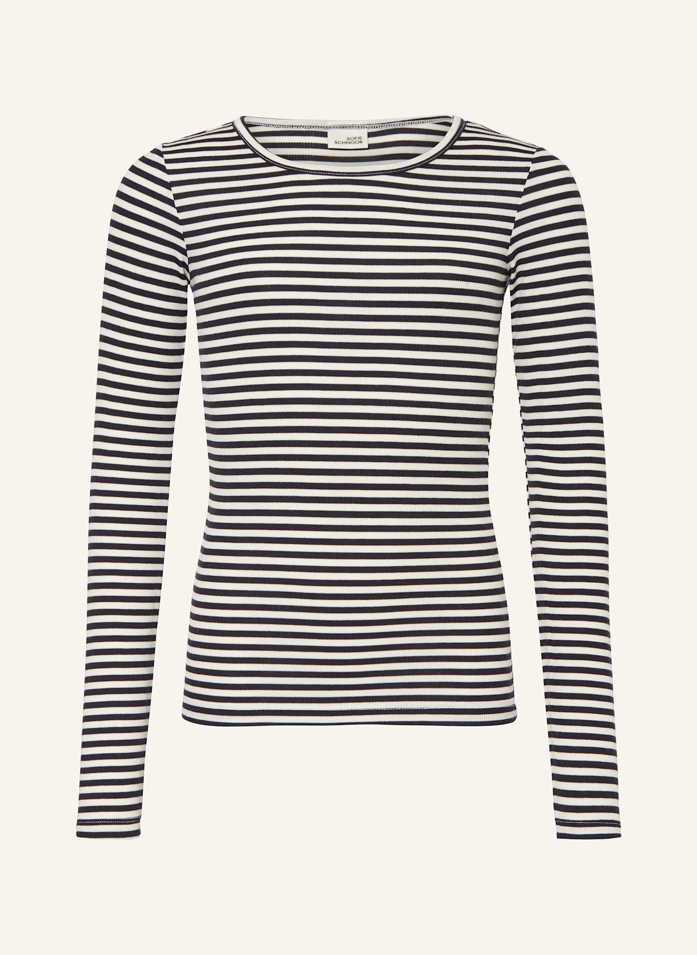 SOFIE SCHNOOR Longsleeve PETRICIASY: WEISS / SCHWARZ