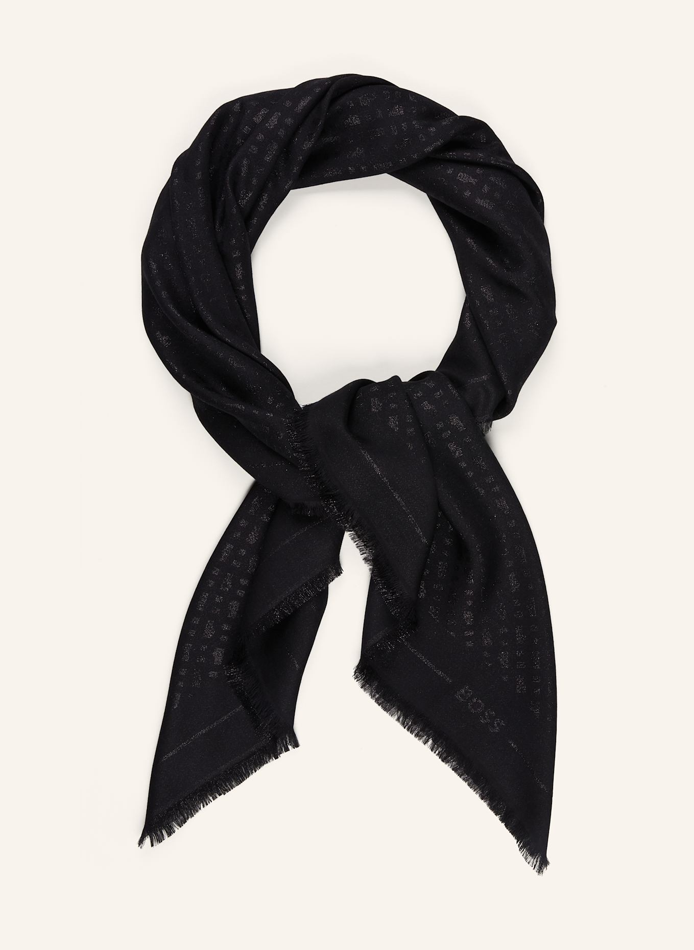 BOSS Schal mit Glitzergarn: SCHWARZ