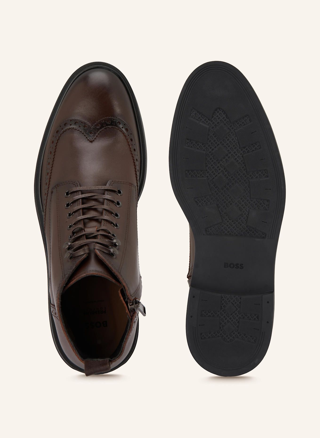 BOSS Schnürboots CALEV: DUNKELBRAUN