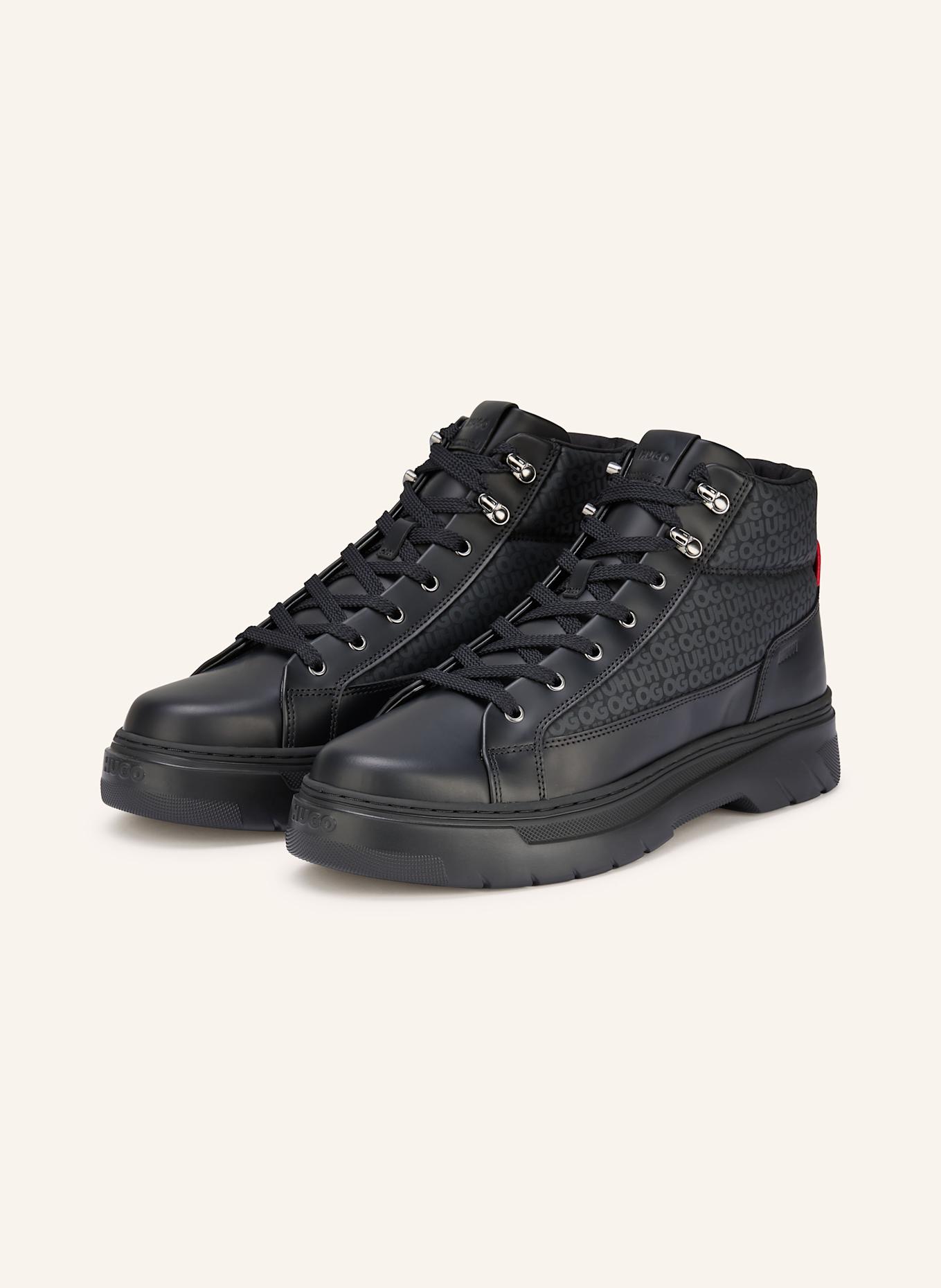 HUGO Botki sznurowane URIAN: CZARNY