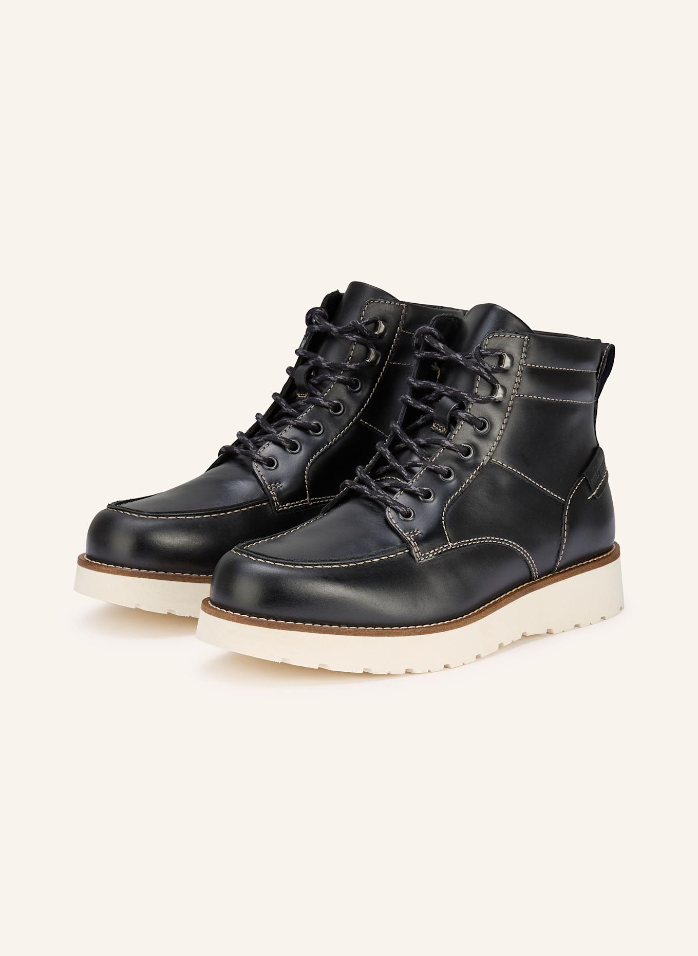 TOMMY HILFIGER Schnürboots: SCHWARZ