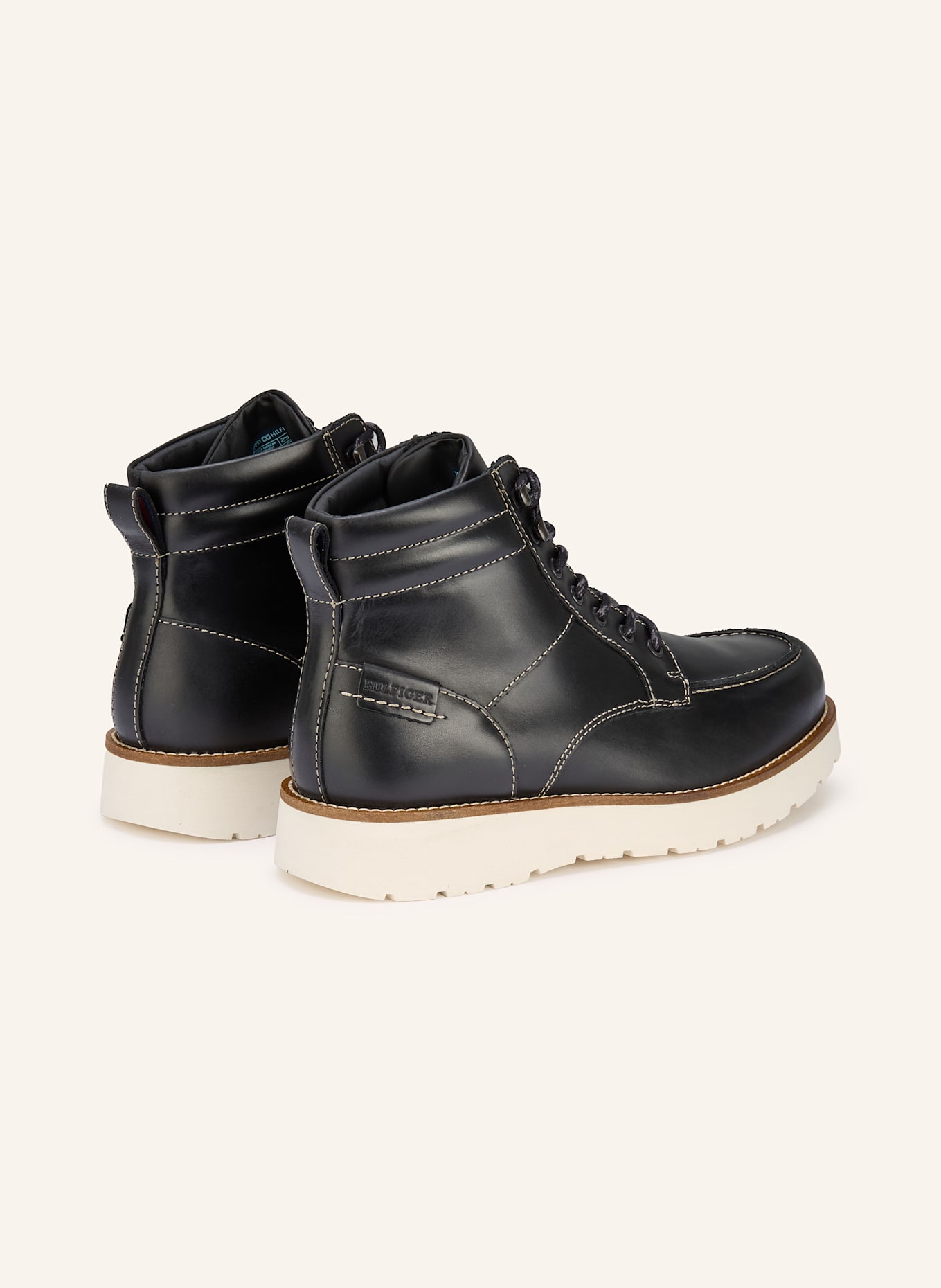 TOMMY HILFIGER Schnürboots: SCHWARZ