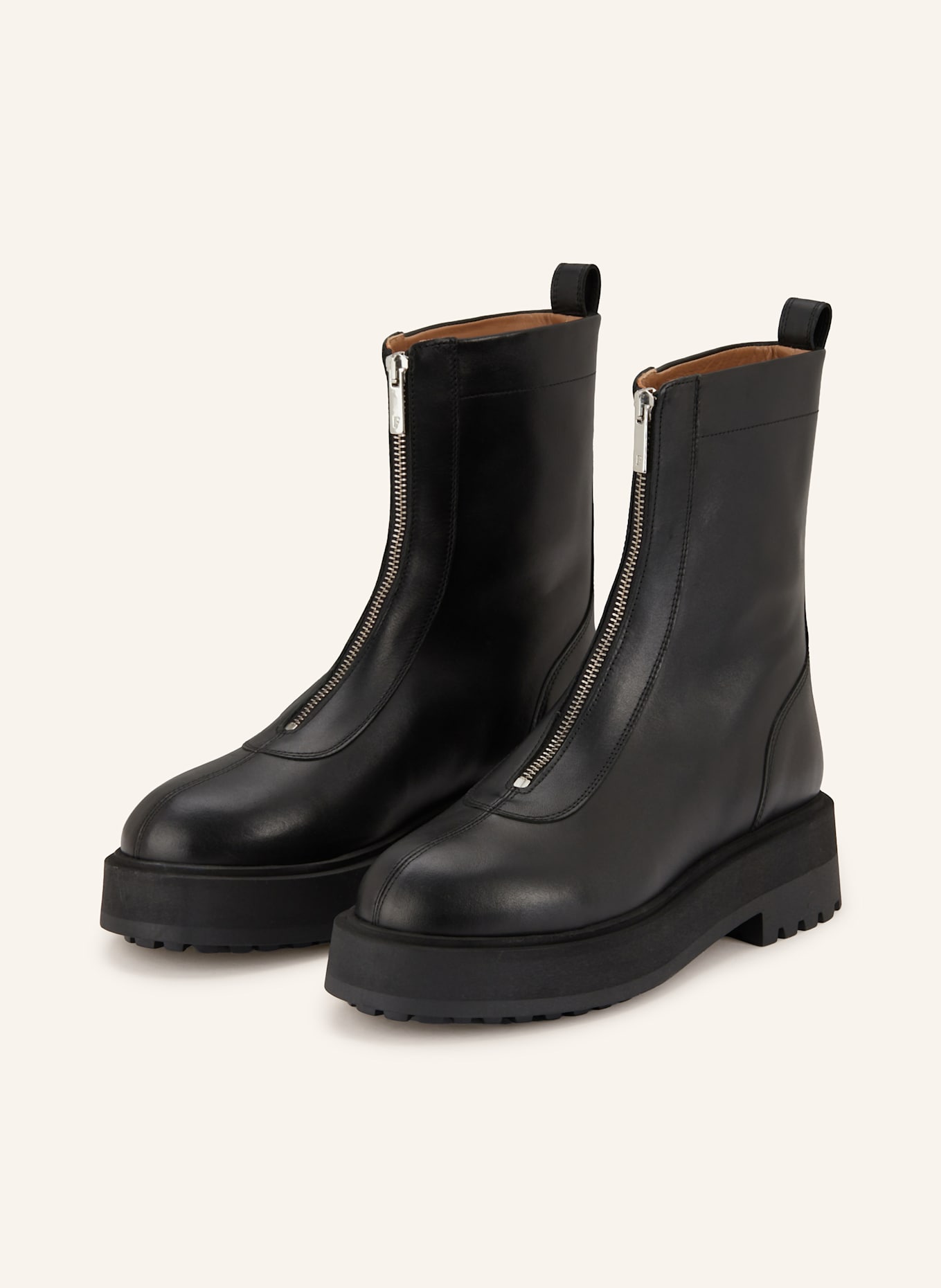 Flattered Botki na platformie ALMA: CZARNY