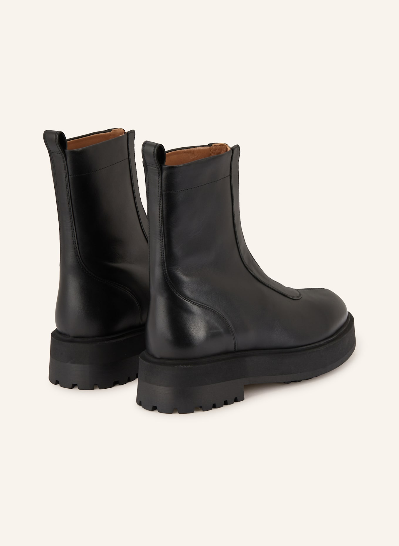 Flattered Botki na platformie ALMA: CZARNY