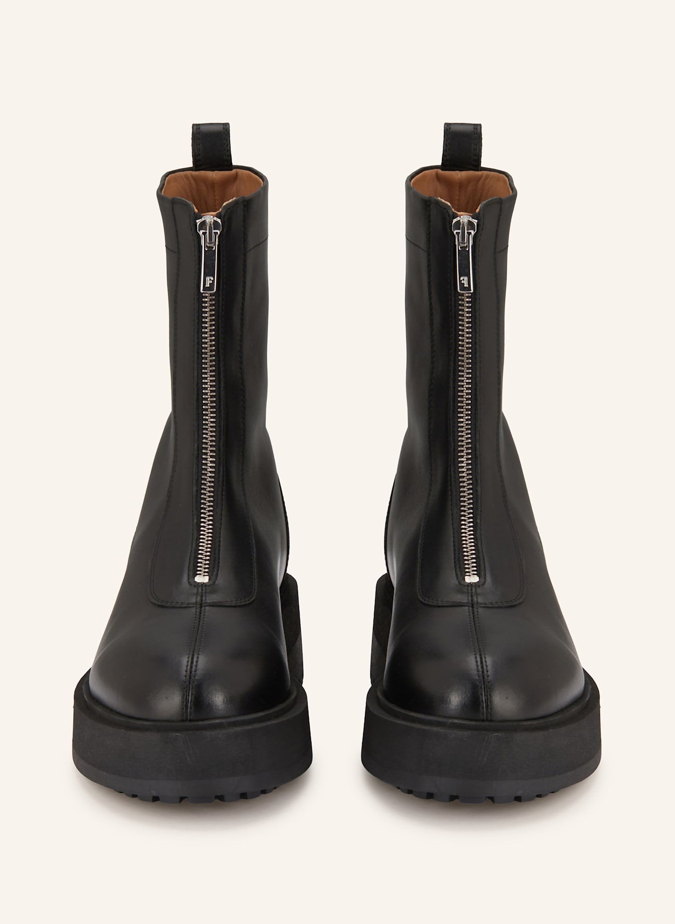 Flattered Botki na platformie ALMA: CZARNY