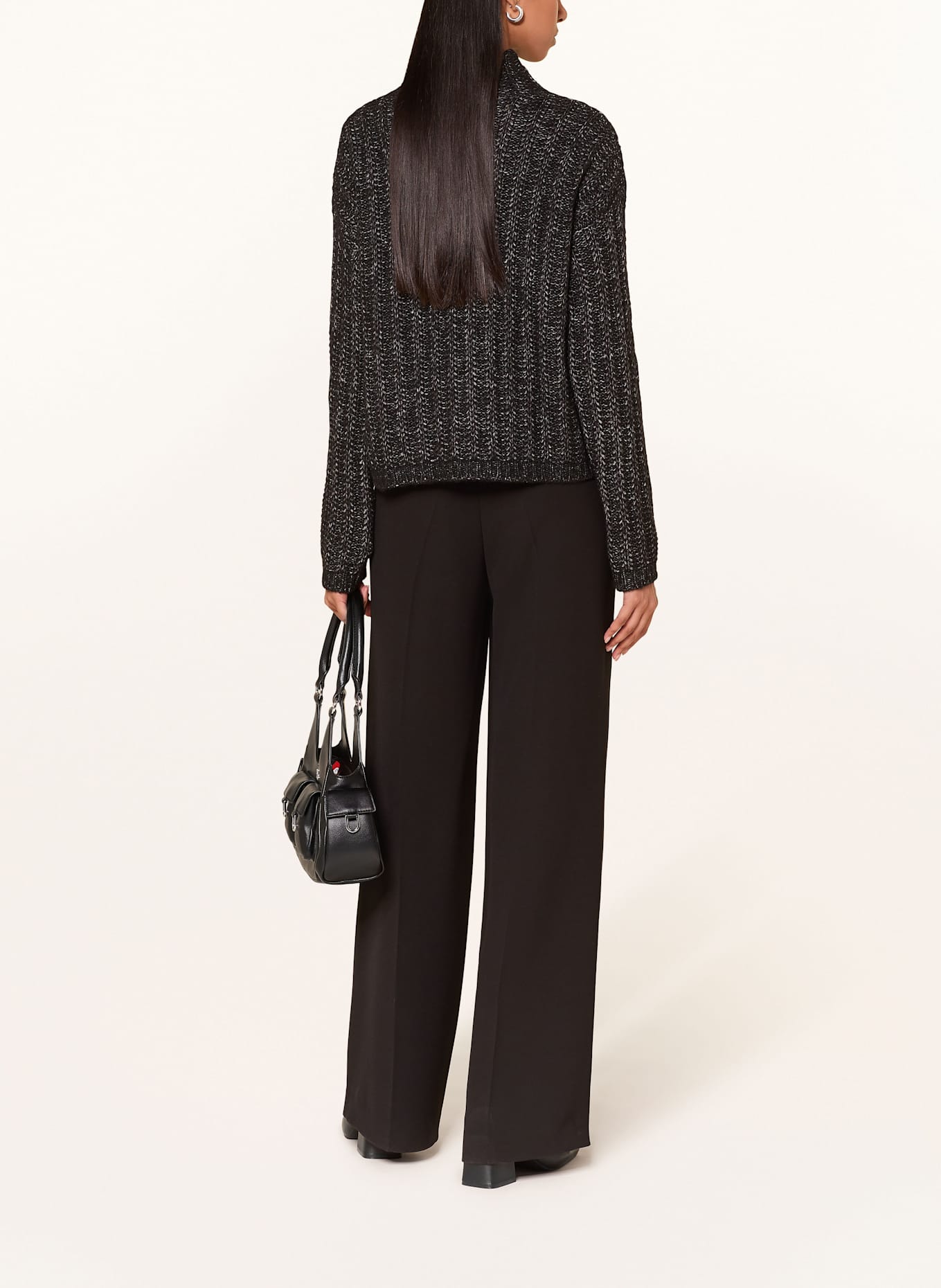 HUGO Pullover SAFINEYNY: SCHWARZ / GRAU