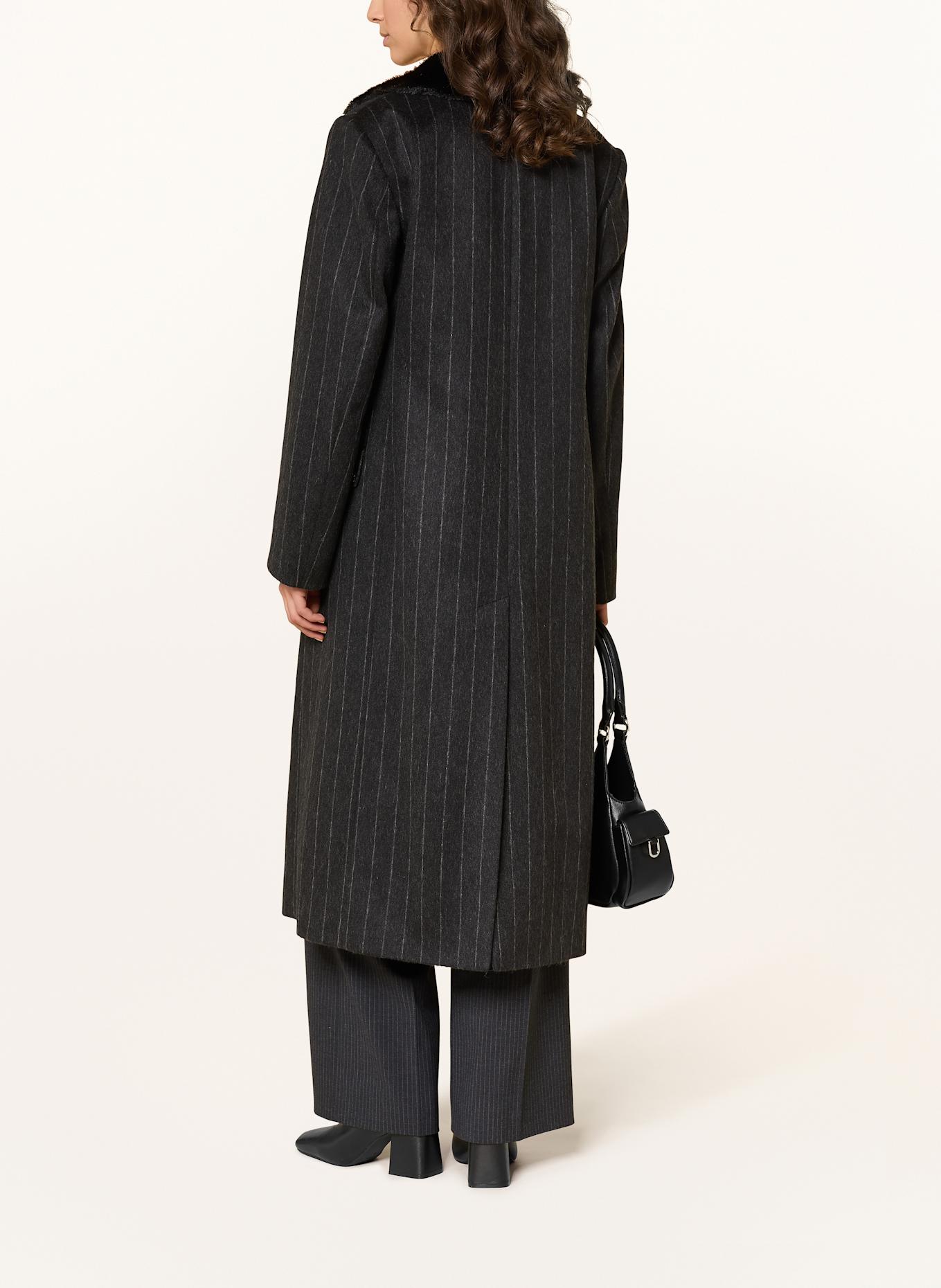 HUGO Mantel MERMINE: DUNKELGRAU / HELLGRAU