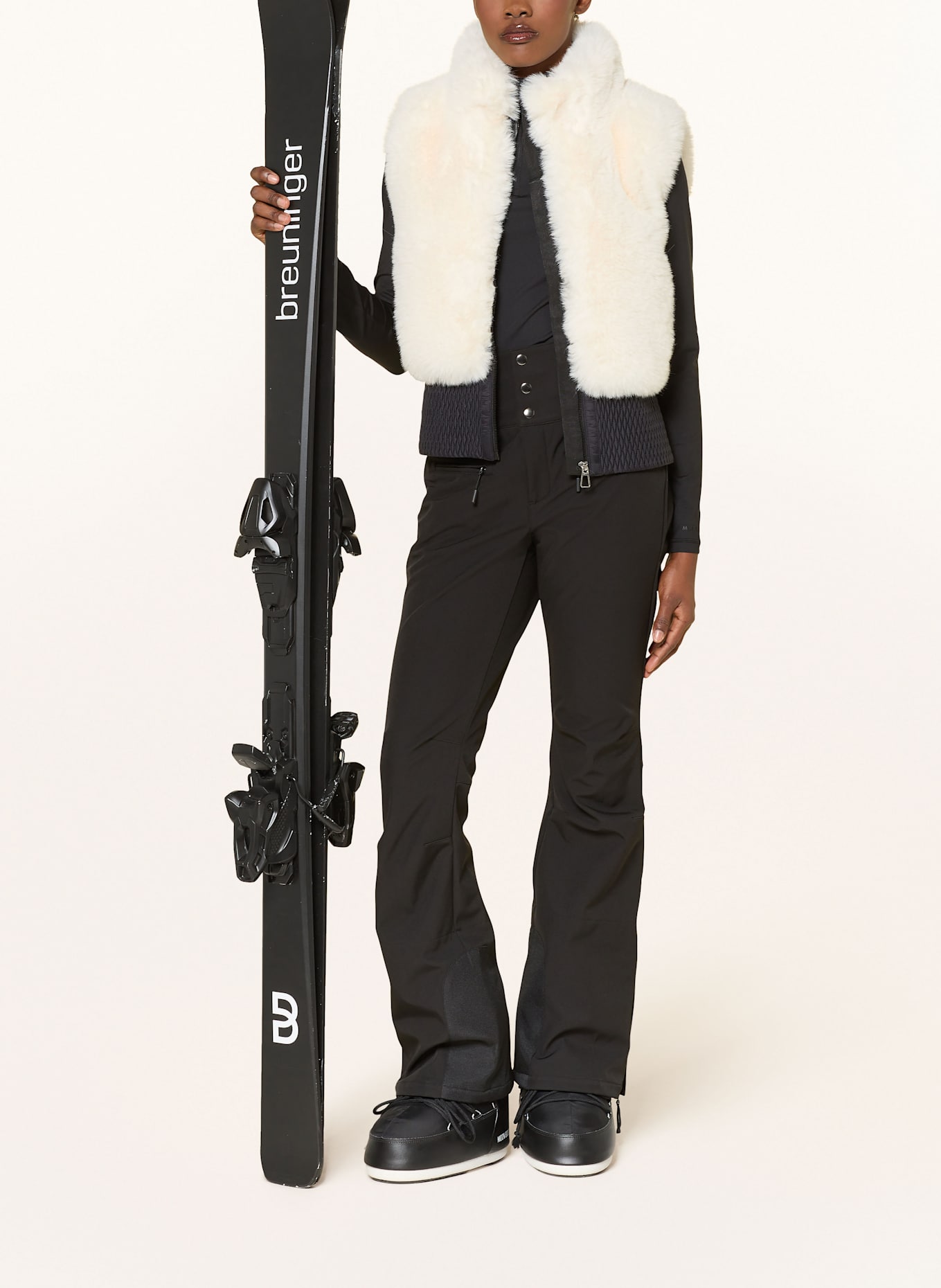 MRS & HUGS Softshell-Skihose: SCHWARZ