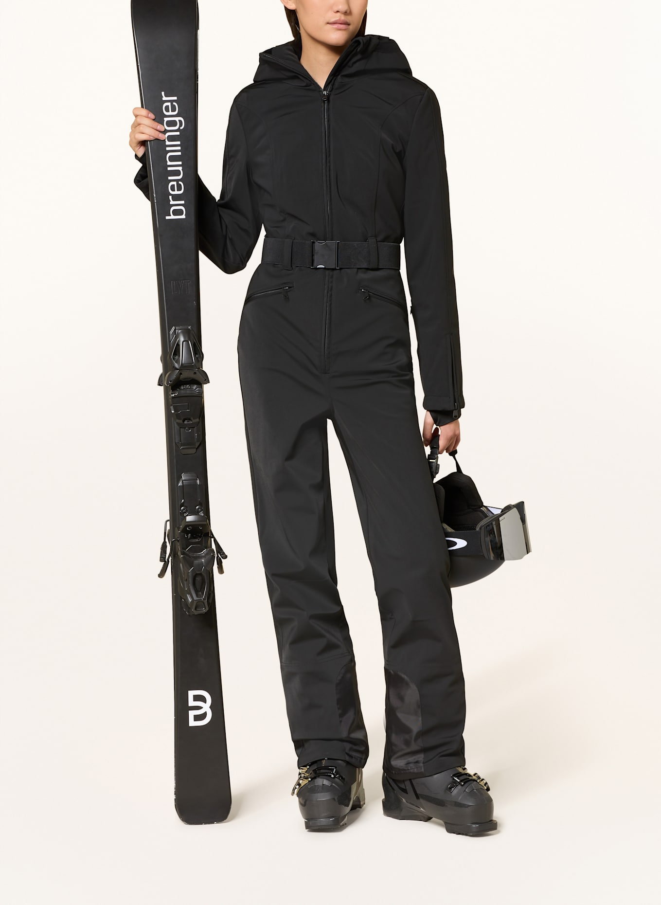 MRS & HUGS Ski-Overall: SCHWARZ