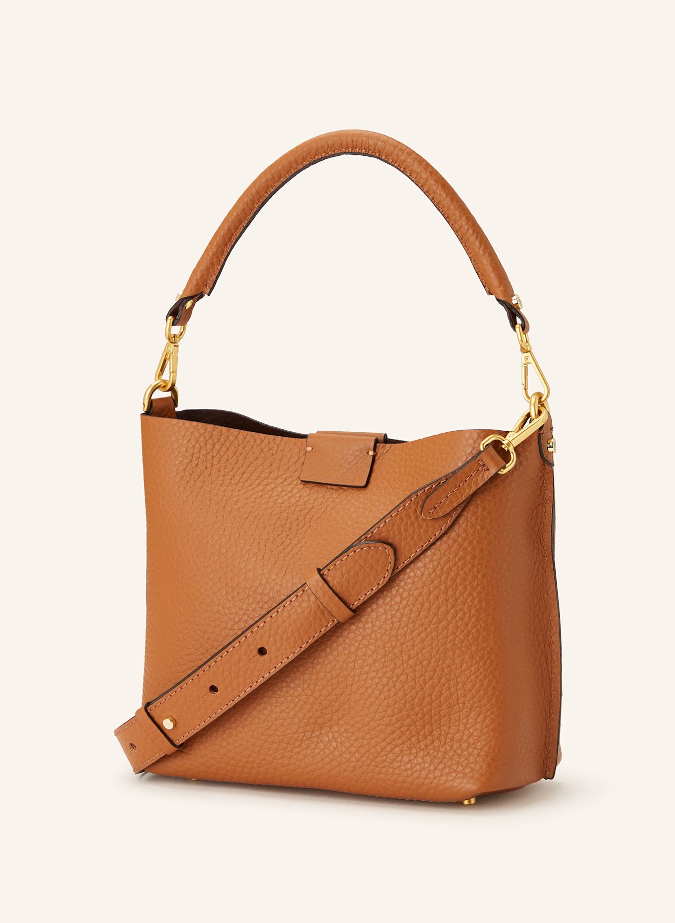 GIANNI CHIARINI Hobo-Bag ARETHA SMALL mit Pouch: COGNAC