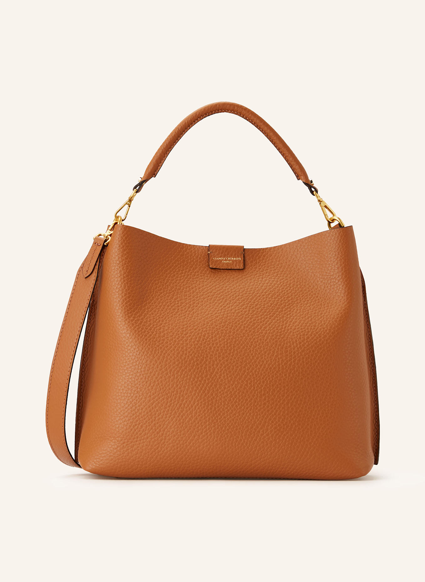 GIANNI CHIARINI Torebka hobo ARETHA z odpinaną saszetką: KONIAKOWY