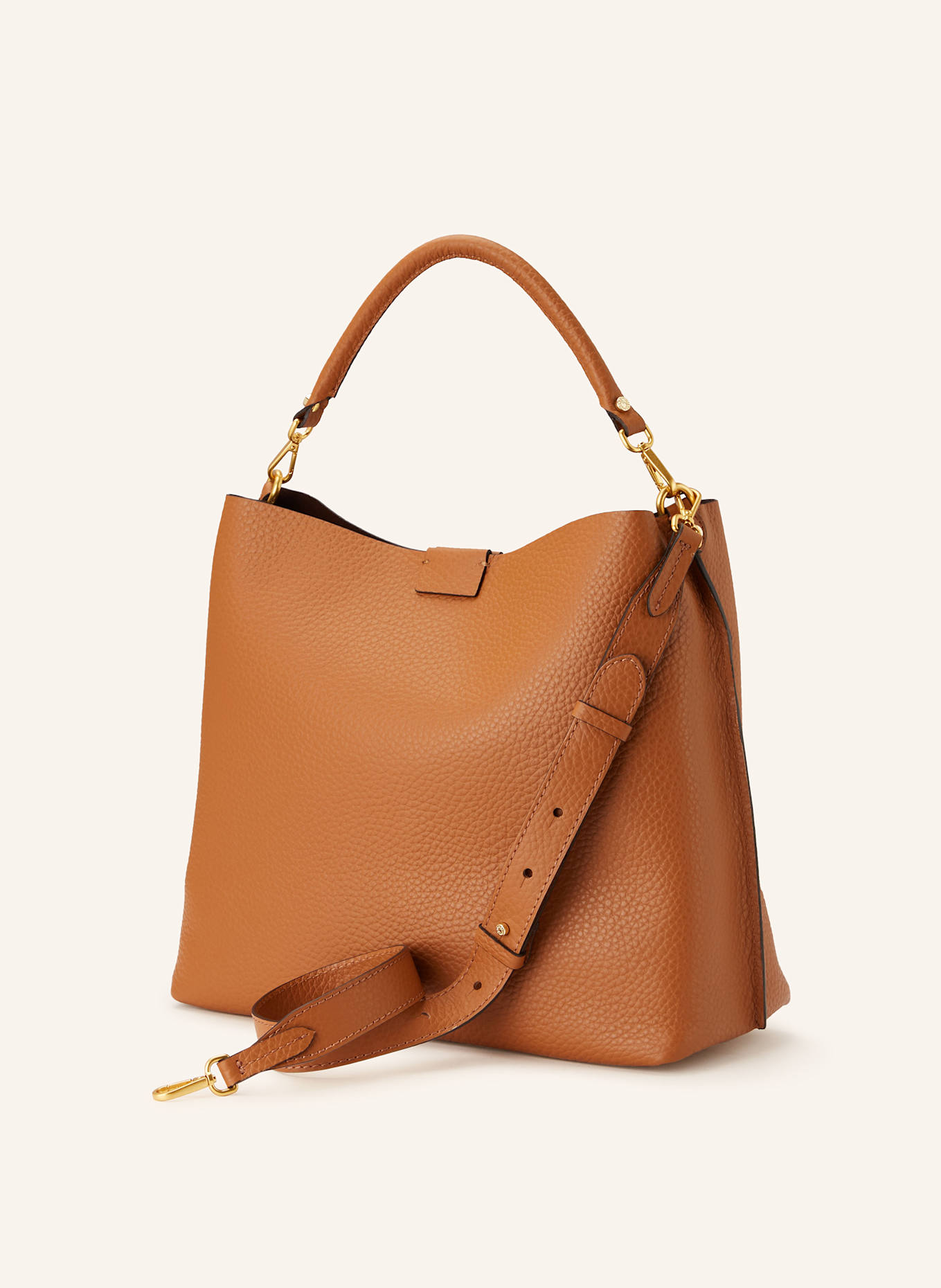 GIANNI CHIARINI Torebka hobo ARETHA z odpinaną saszetką: KONIAKOWY