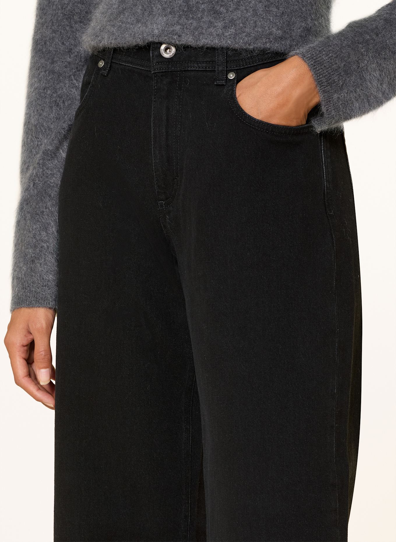 BRAX Wide Leg Jeans MORGAN: 02 CLEAN BLACK BLACK