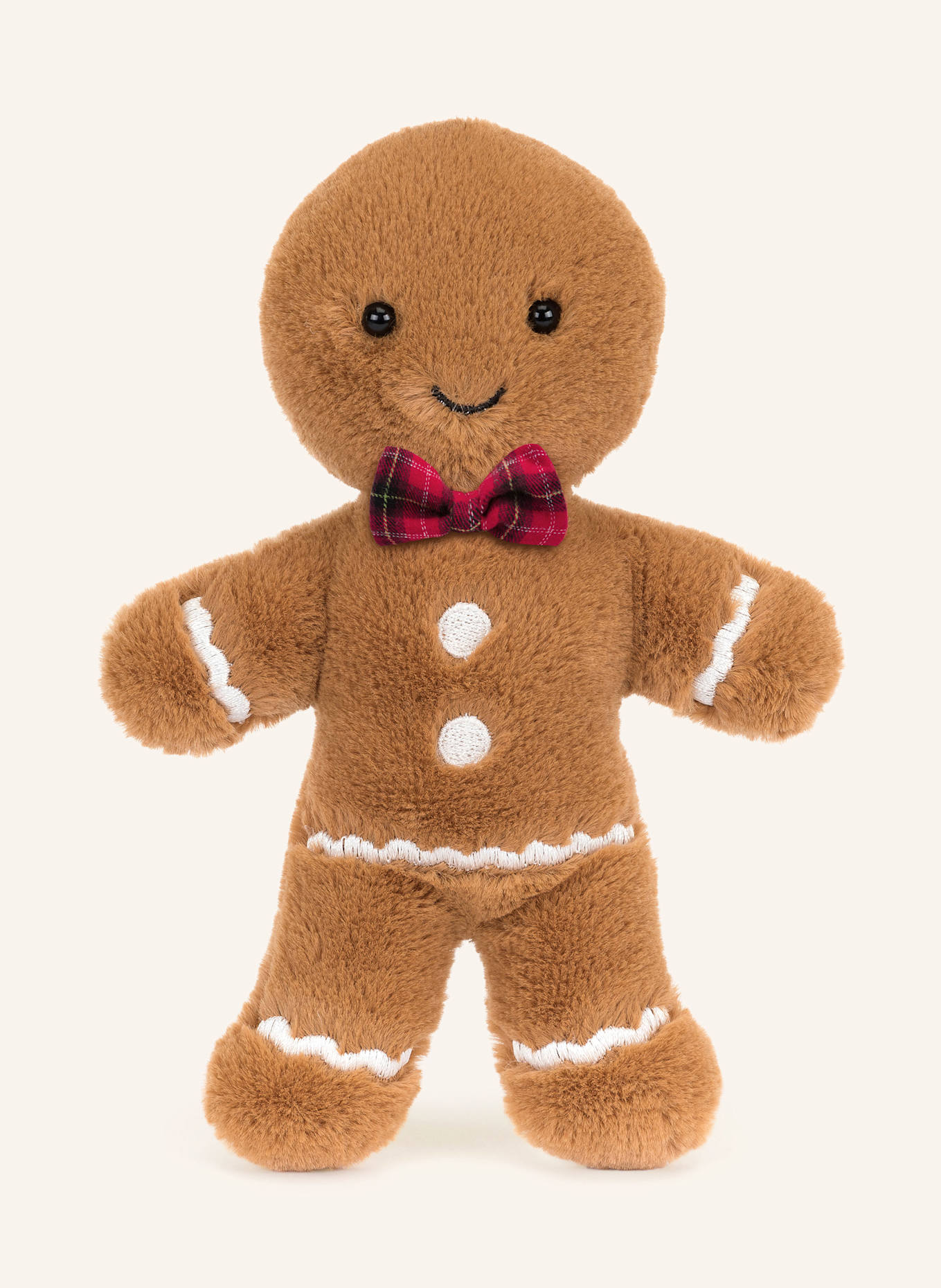 Jellycat Peluche JOLLY GINGERBREAD FRED: MARRON / ROUGE