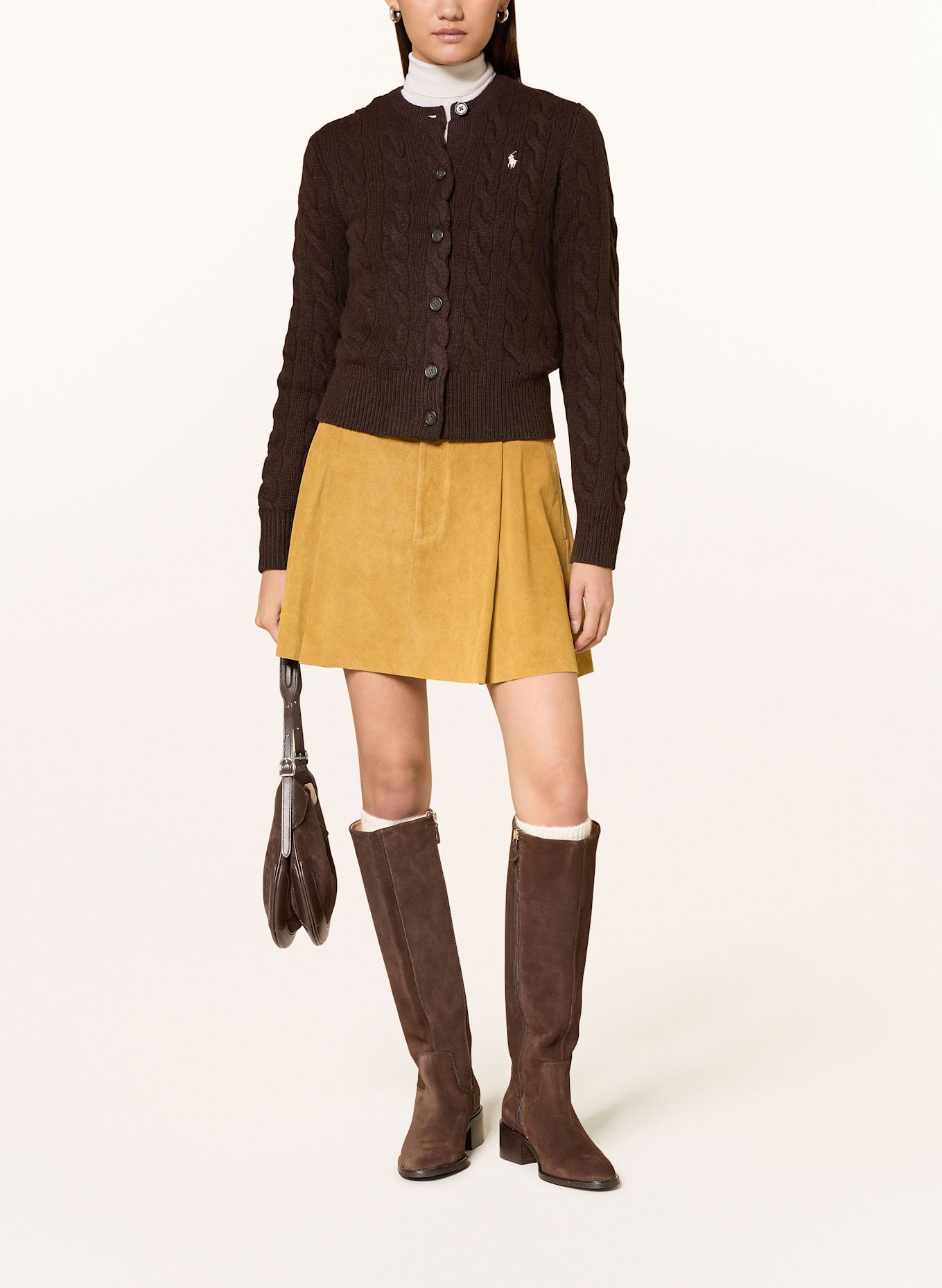 POLO RALPH LAUREN Cardigan: DARK BROWN