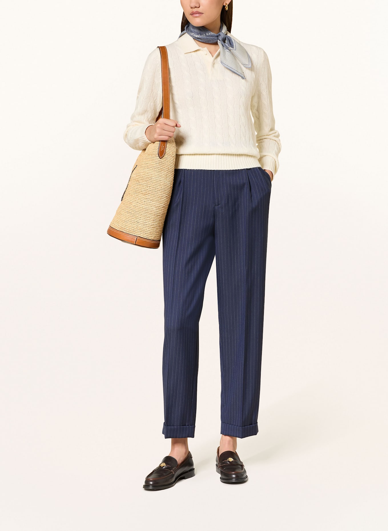 POLO RALPH LAUREN Strick-Poloshirt: ECRU