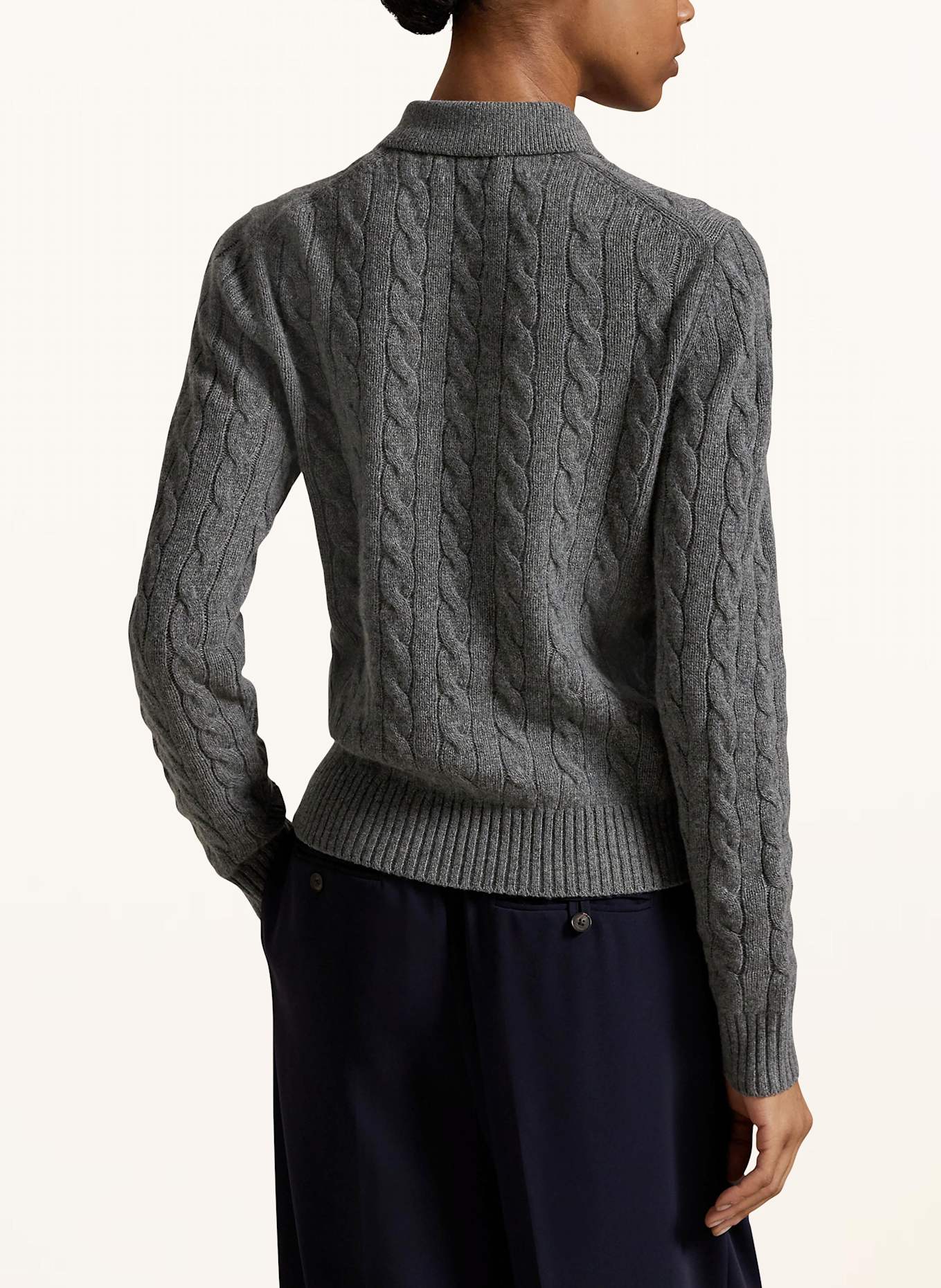 POLO RALPH LAUREN Strick-Poloshirt: GRAU