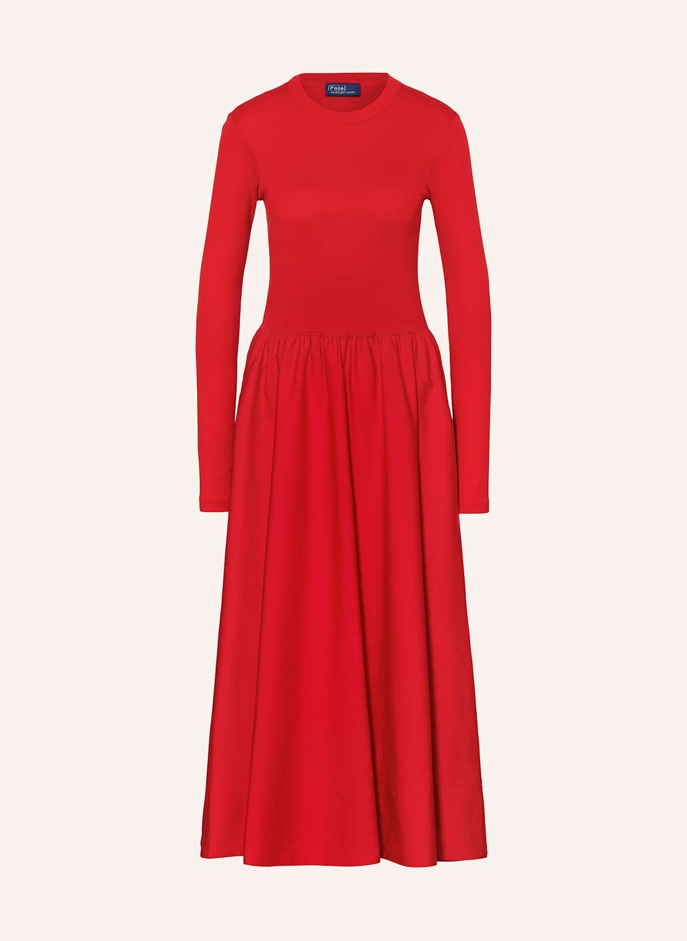 POLO RALPH LAUREN Kleid im Materialmix: ROT