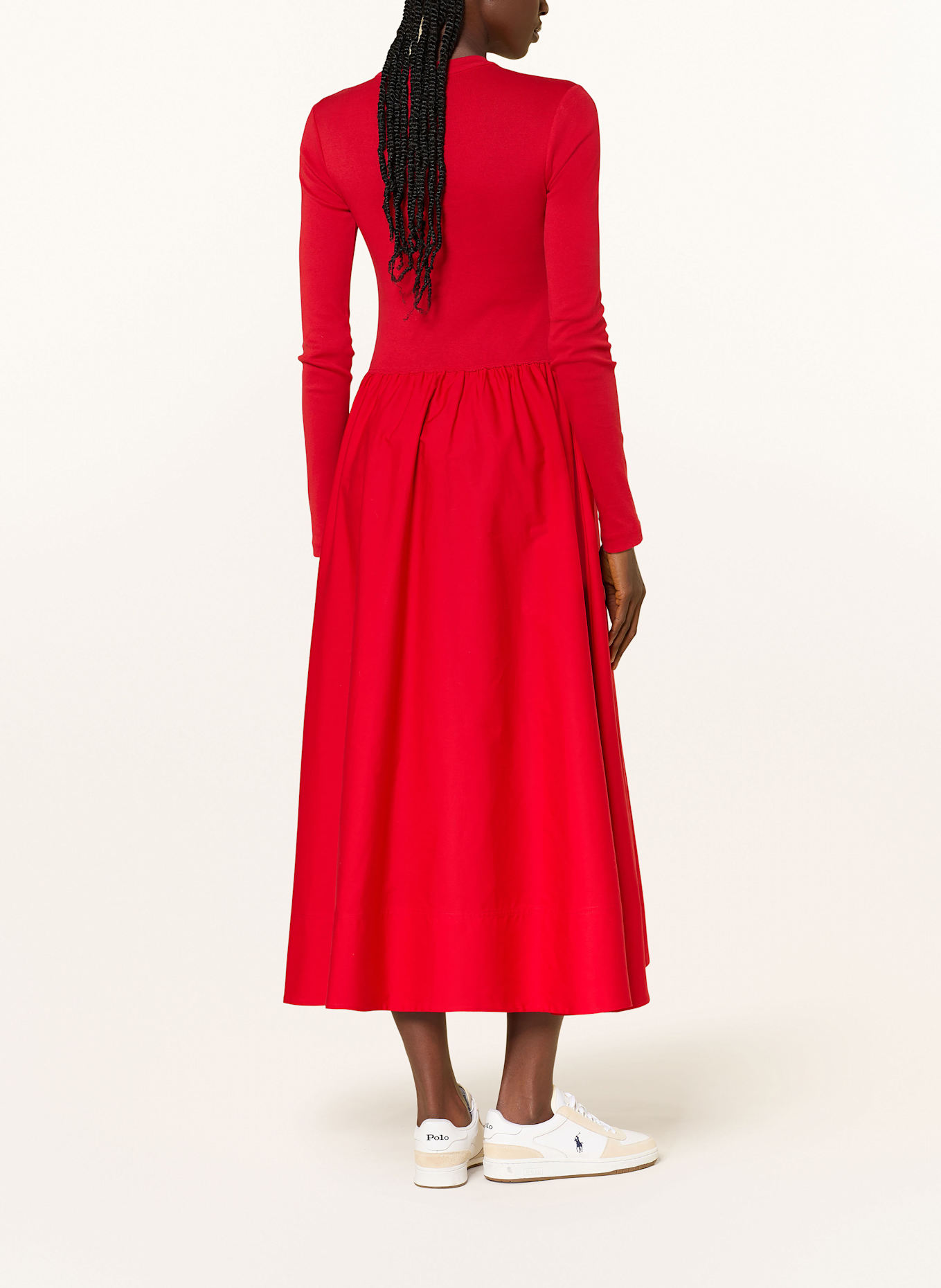 POLO RALPH LAUREN Kleid im Materialmix: ROT