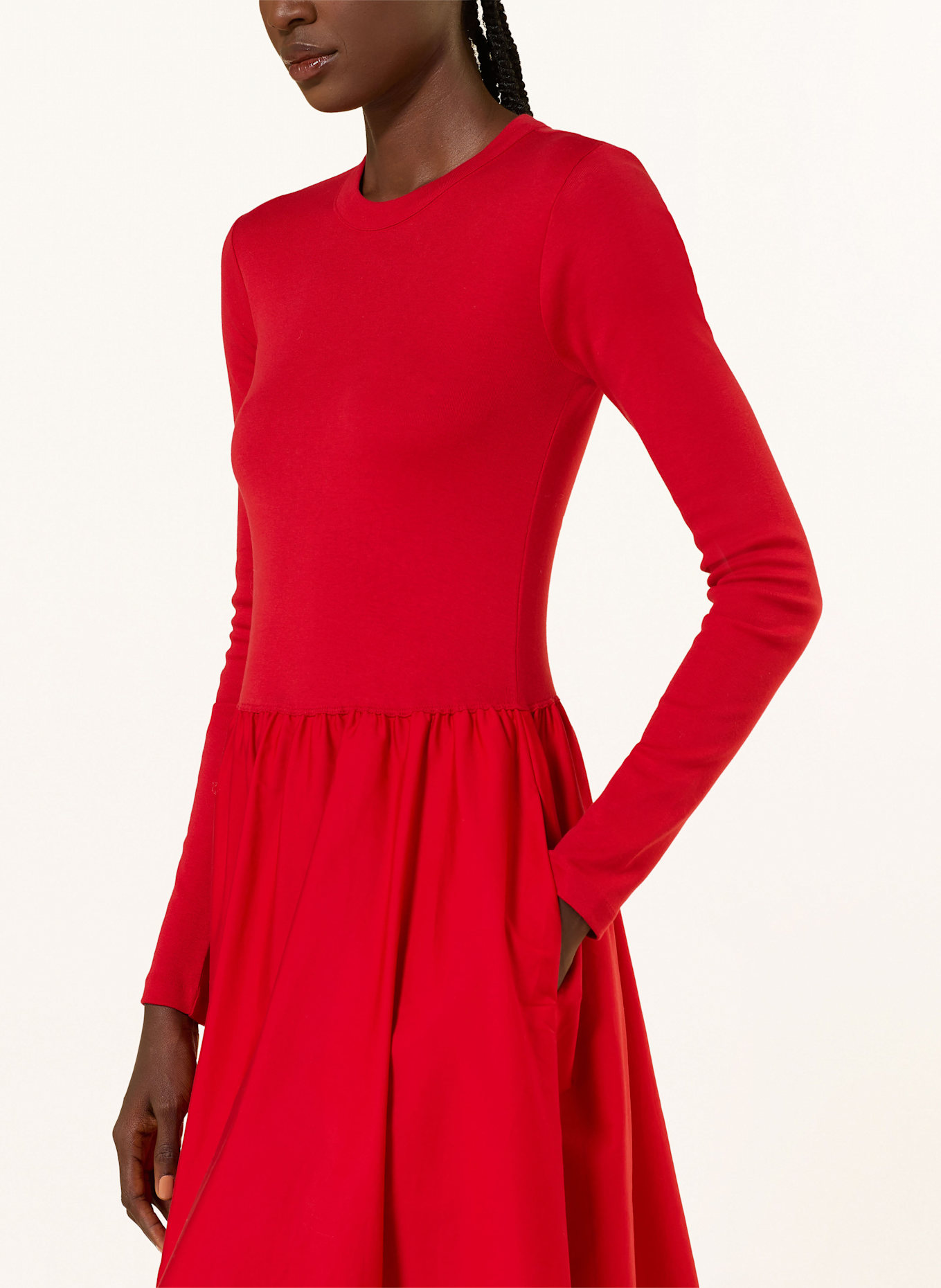 POLO RALPH LAUREN Kleid im Materialmix: ROT